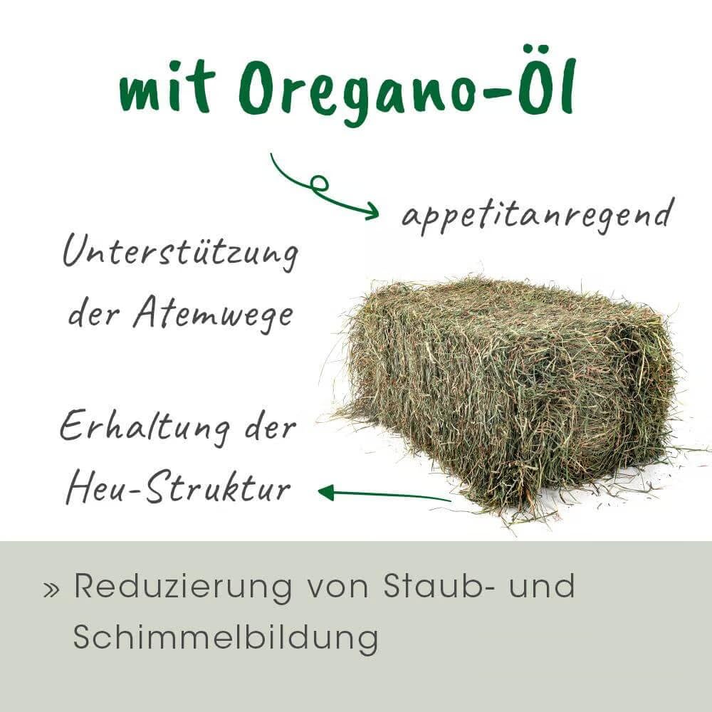 EquiGreen Heu Protect 5 L | Ergänzungsfuttermittel für Pferde - Spray für EIN pilzfeindliches Heu -