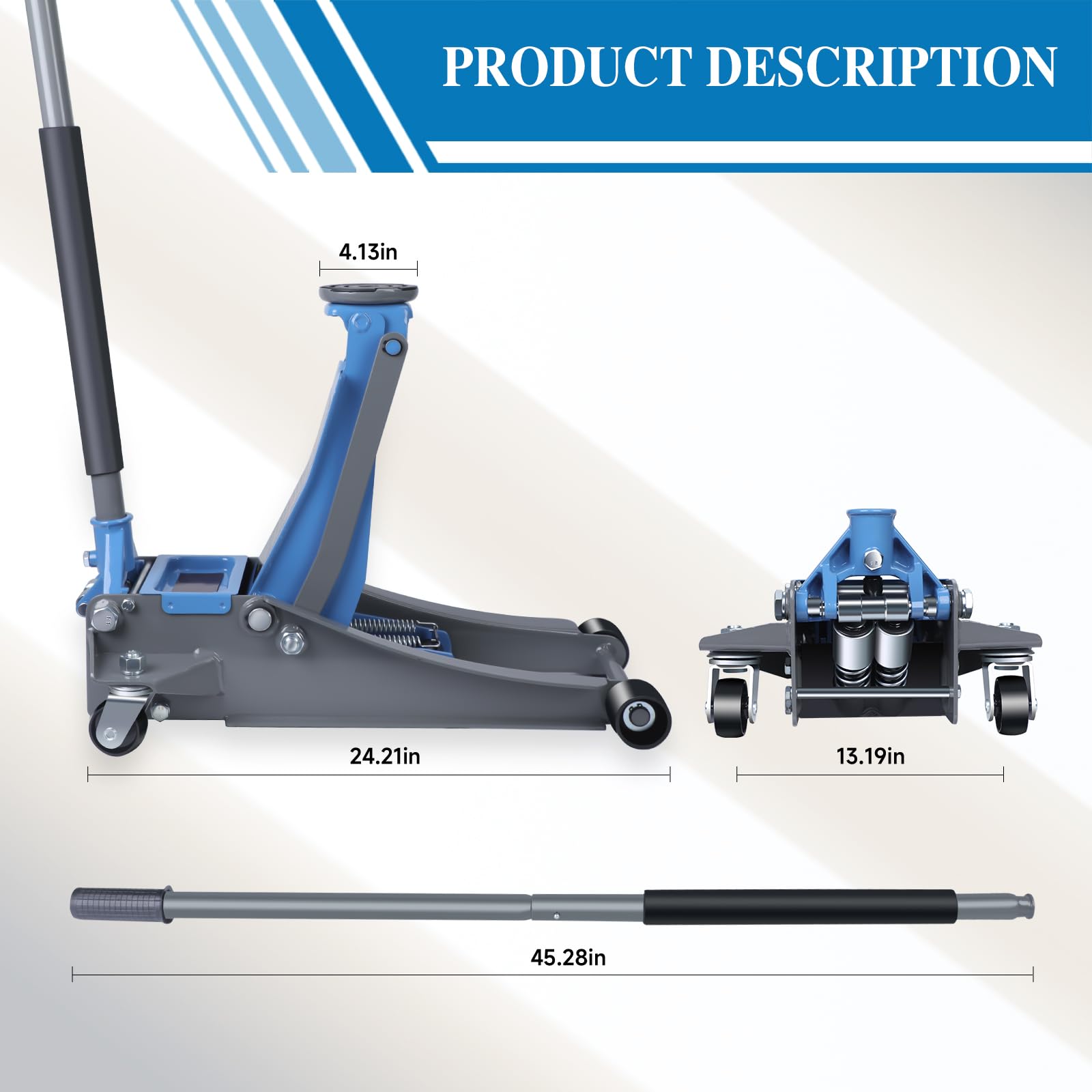 Amazon.com: LARBANKE 3T Heavy-Duty Floor Jack with Magnetic Tray