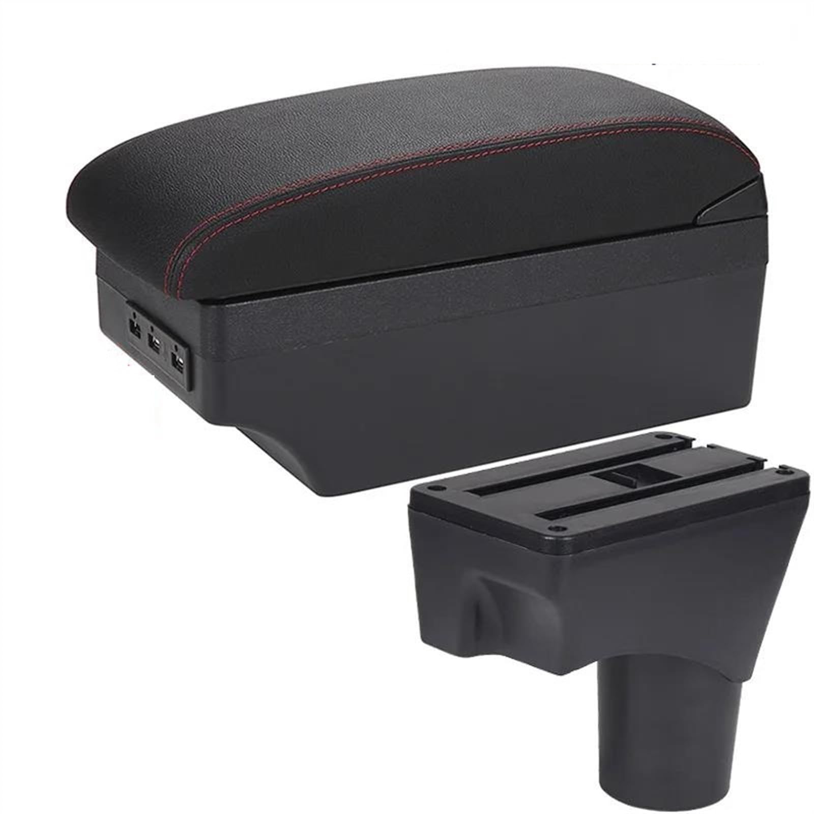Ysdsls A1 Black Red 7Usb Car Armrest Box Storage Retrofit Parts Accessories For March For Micra K13 For Sunny 2010-2022
