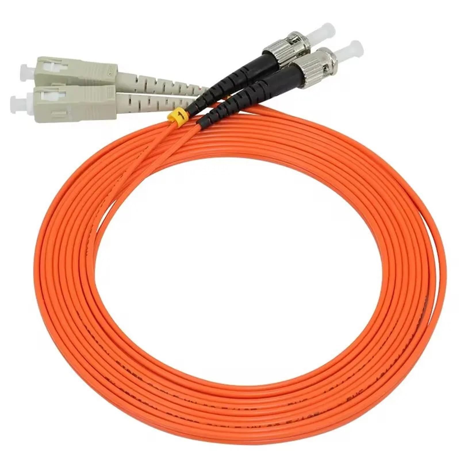 Lot de 10 câbles de raccordement fibre optique multimode 1000 Mbps SC-ST SC/UPC-ST/UPC MM Duplex OM2 1 m, 2 m, 3 m, 5 m, 10 m(10m)
