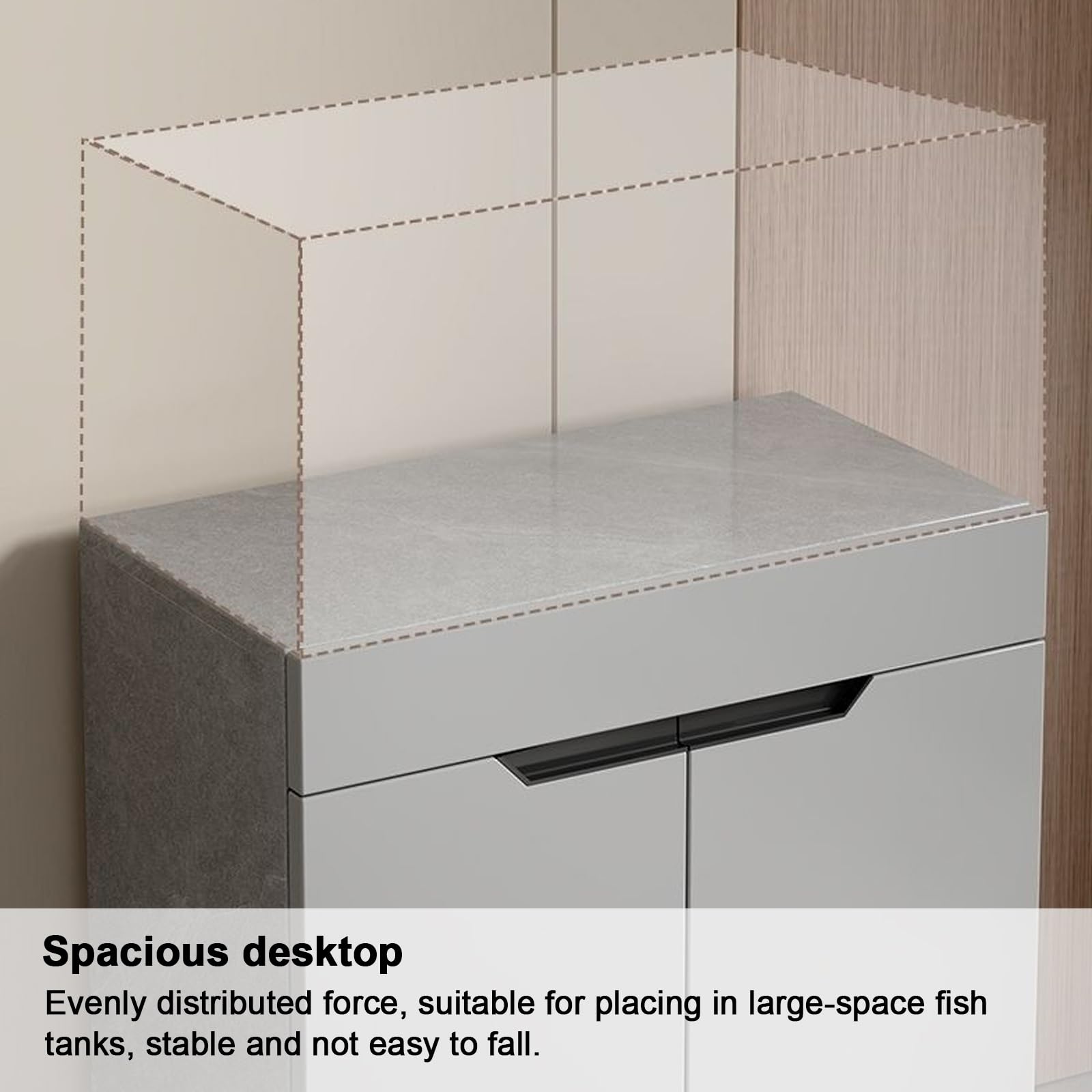 Meuble Pour Aquarium En Bois, Support Pour Reptiles, Étagère Avec Panneau Arrière Perforé Et Grand Espace De Rangement Pour Accessoires.(Gray,80cm/31in)