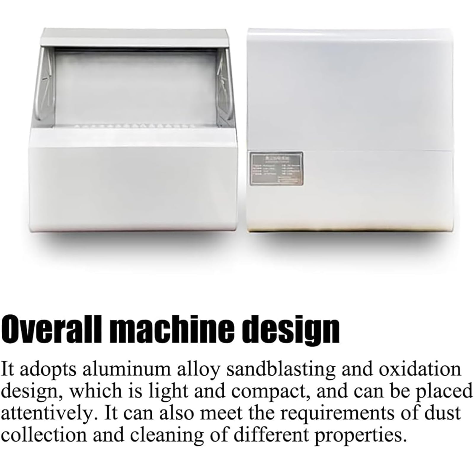McbeAn Contenitore per La Polvere per Laboratorio Odontoiatrico, Contenitore per La Polvere per Sabbiatura, Striscia di Luce Soffusa a LED Incorporata, Utilizzando Ventola Centrifuga, più Stabile