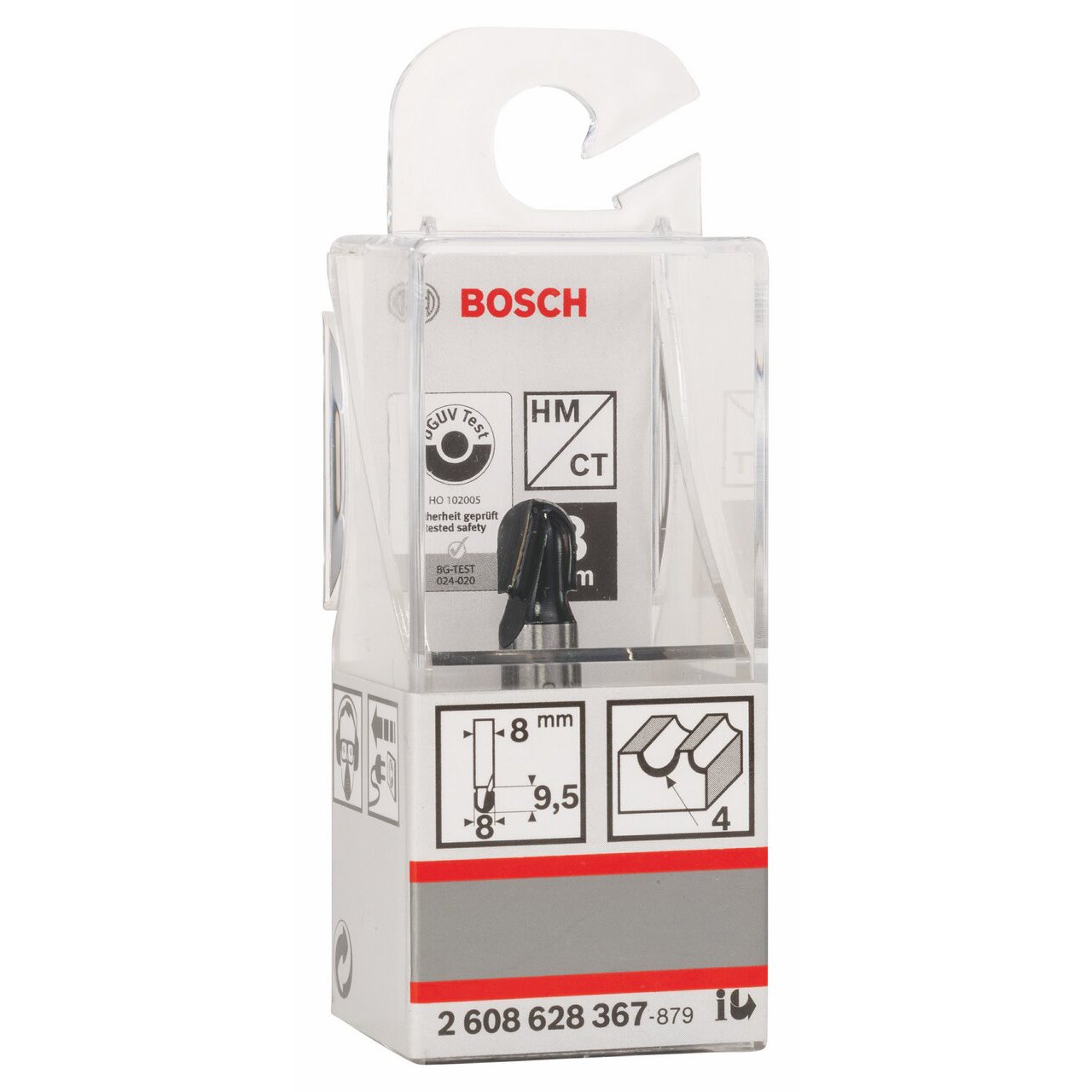 Bosch Professional Zubehör 2 608 628 367 Hohlkehlfräser 8 mm, R1 4 