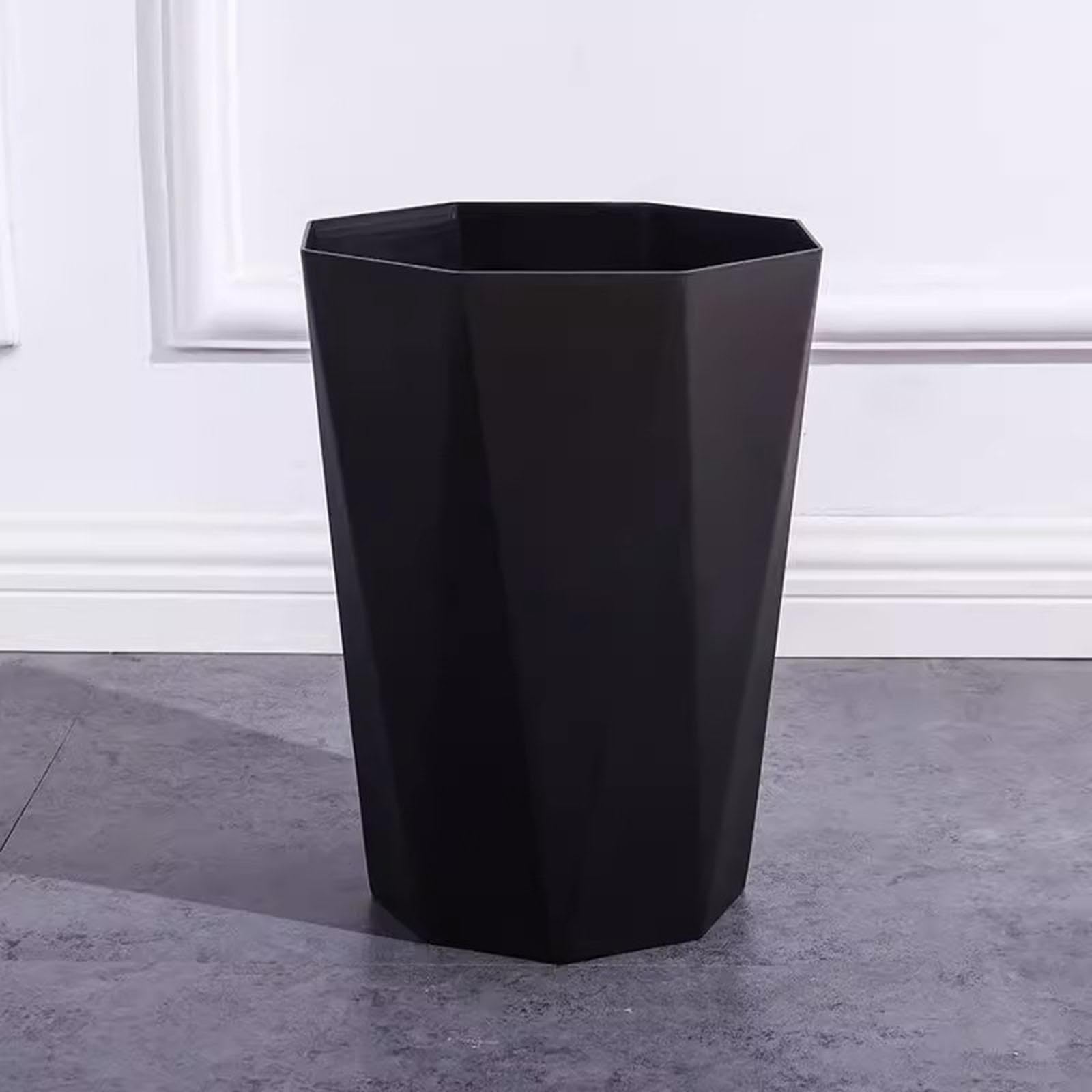 LOVIVER Piccolo bidone della Spazzatura, Contenitore per la Spazzatura, Senza Coperchio, Cestino per rifiuti Nordico Semplice, per dormitorio, Bagno, Nero