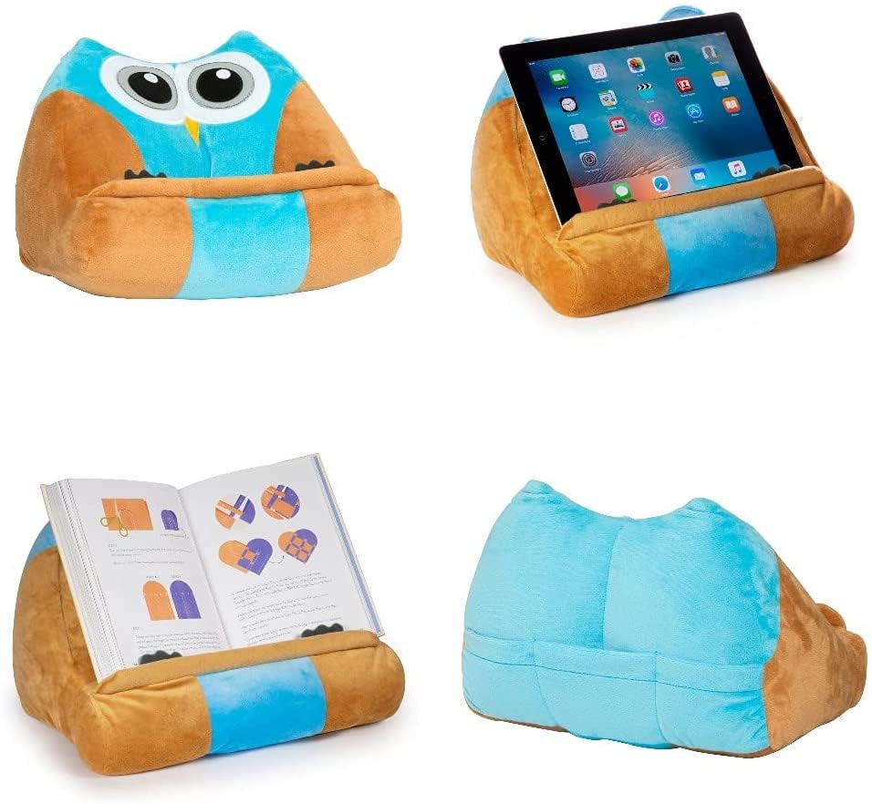 Roexboz Tablethouderkussen, leeskussen, leesstandaard, fruitkussenhouder, pluche houder voor bedbank voor Pro Air Mini, boeken, andere tablets, e-readers