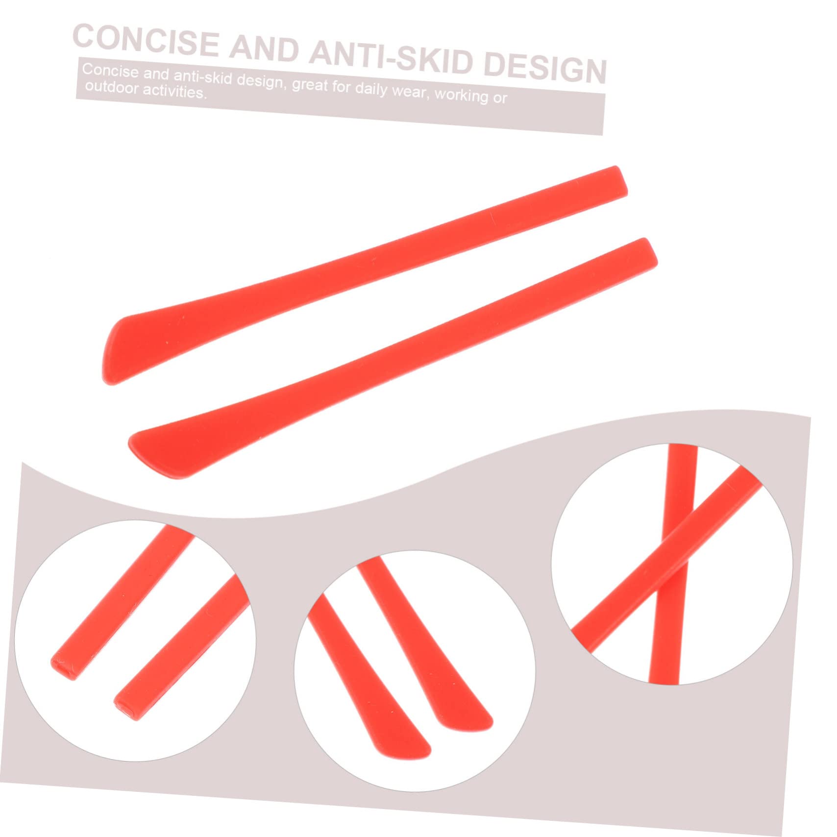 TOVINANNA Glasses Leg Silicone Non Slip Sleeve 5 Pairs of Protective Grips for Eyewear Anti-Slip Glasses Hooks