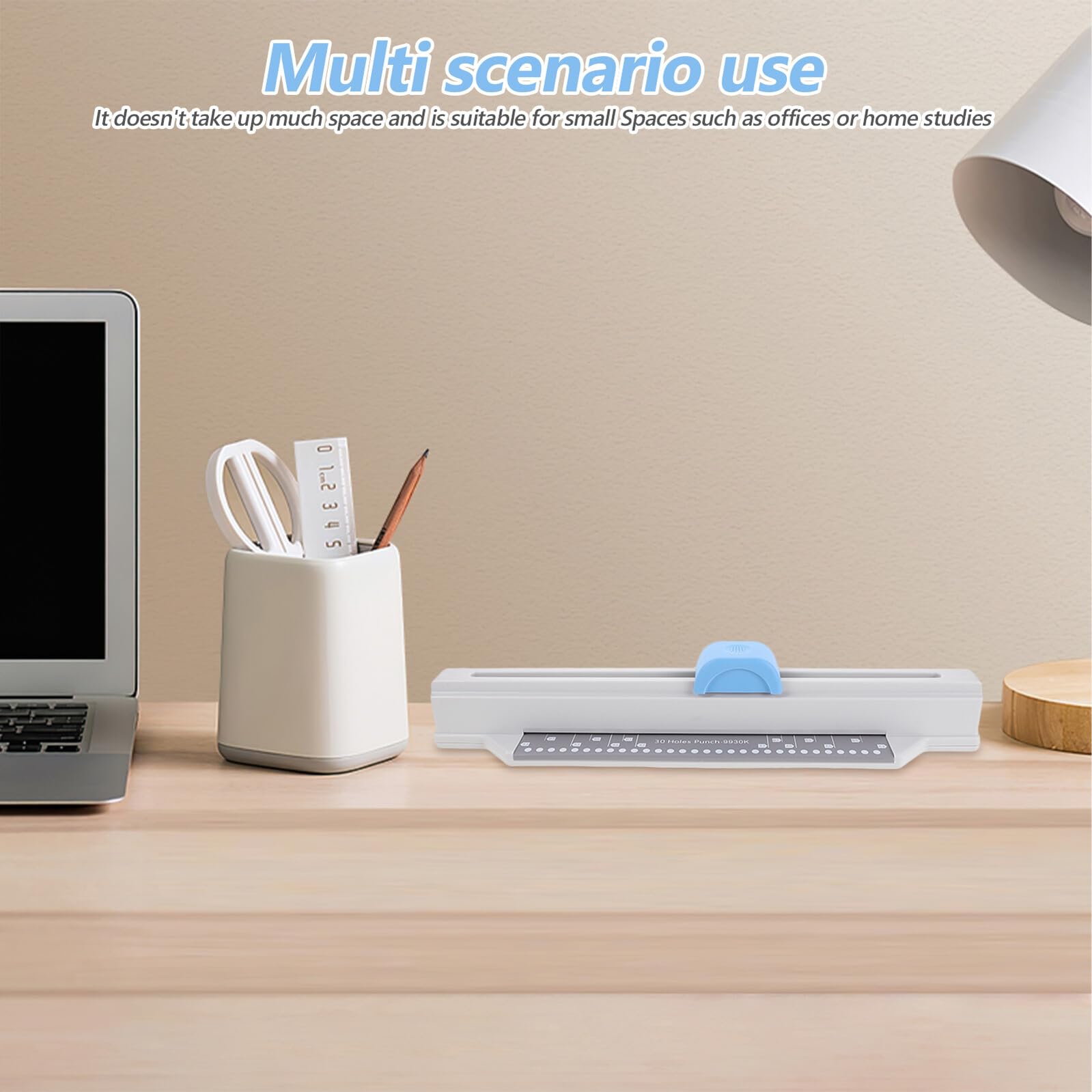 Zerodeko Perforatrice Manuale 30 Fori in Metallo per Fogli Mobili Macchina Portatile per Raccoglitori A4 Utensile da Ufficio Compatto per Perforazione Precisa e Organizzazione Documenti