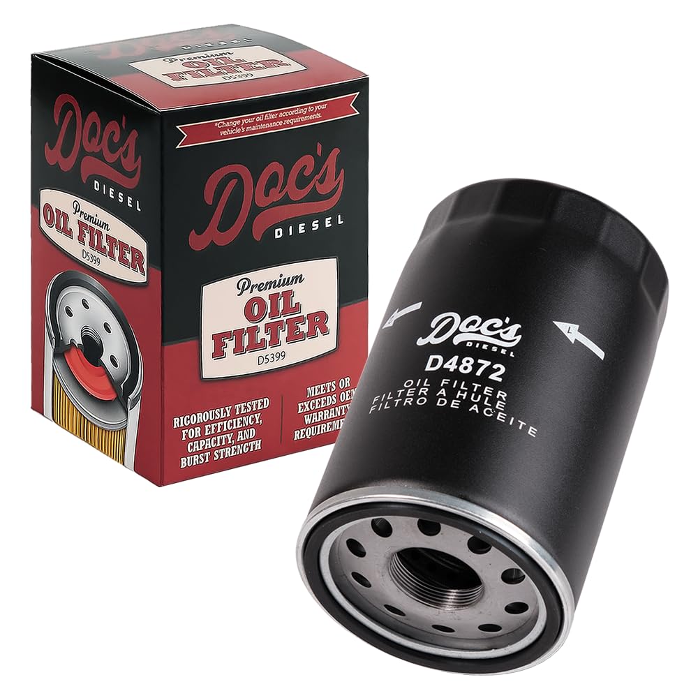 Doc's DieselOil Filter D4872 | Compatible with Ford 7.3L Powerstroke 1994-2003 | Replaces FL1995