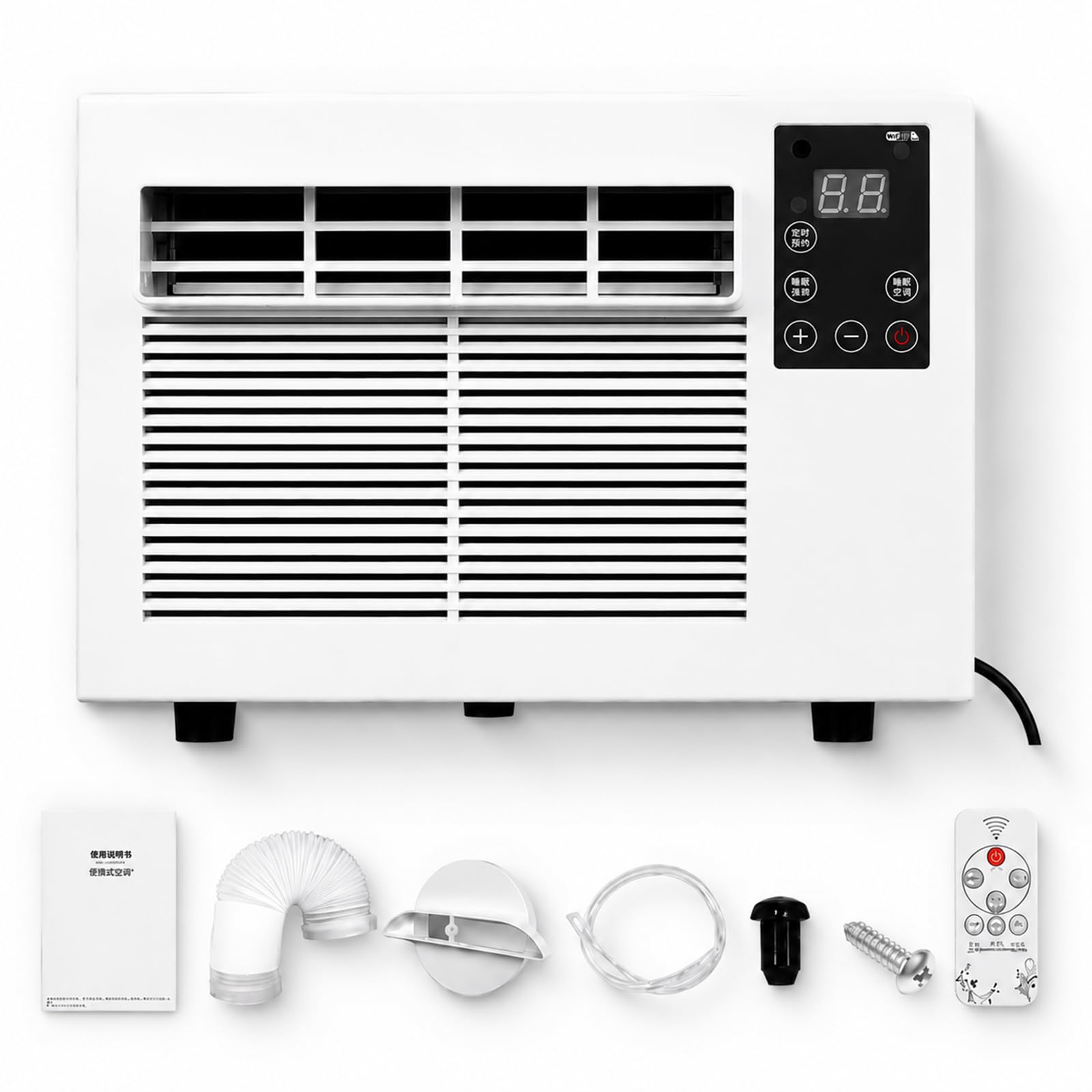 FgdVrelnor Tent Air Conditioner, 1876 BTU Portable AC Unit, Quiet Outdoor Cooling & Dehumidifying Dual Mode, 24H Timer, Low Energy with Remote Control, for Camping, Caravan, Small Space