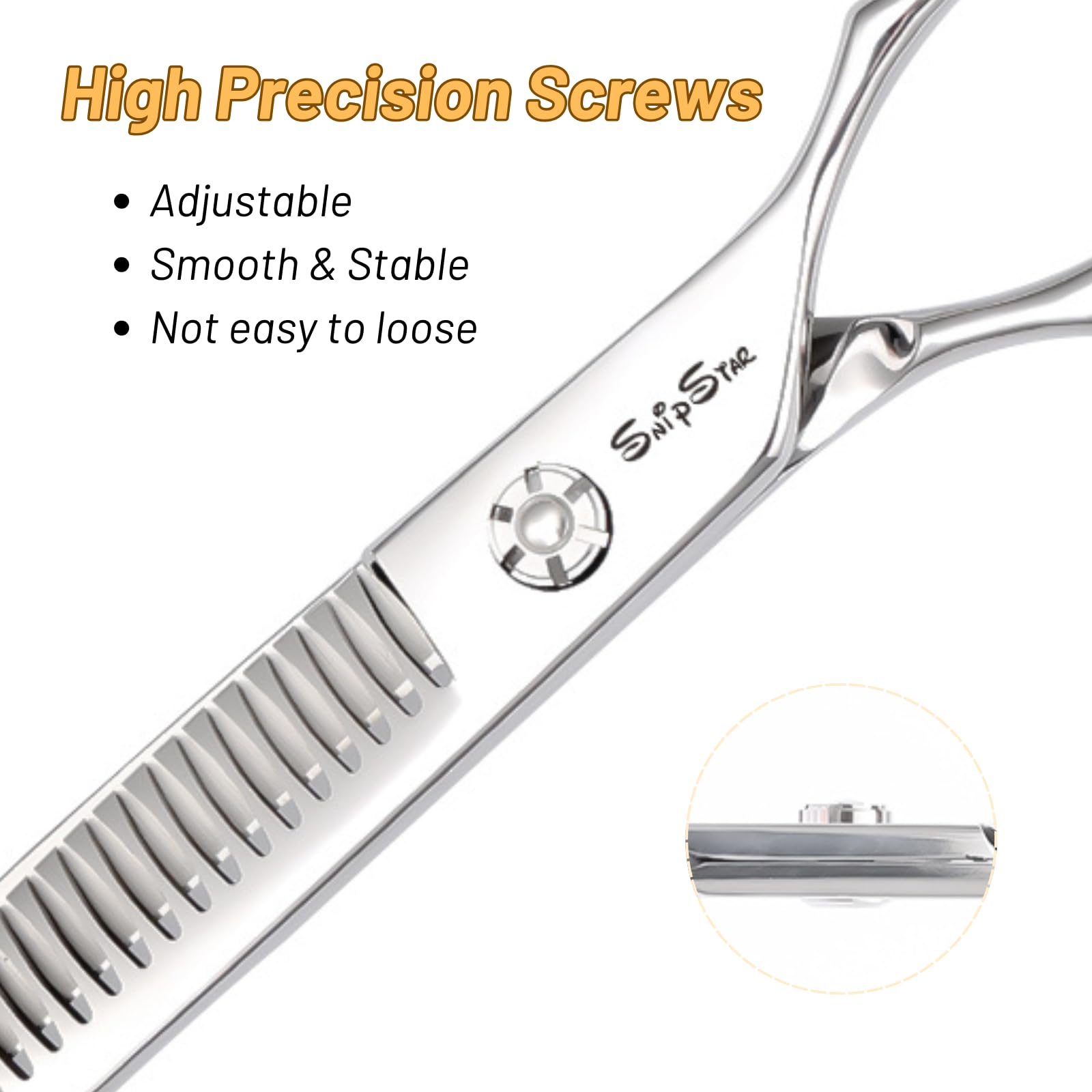 7.5 Zoll Professionelle Haustier gebogene Chunker Schere 25 Grad Biege Sliver High-End Groomers Schere 35 Zähne, Verdünnung Rate 65%