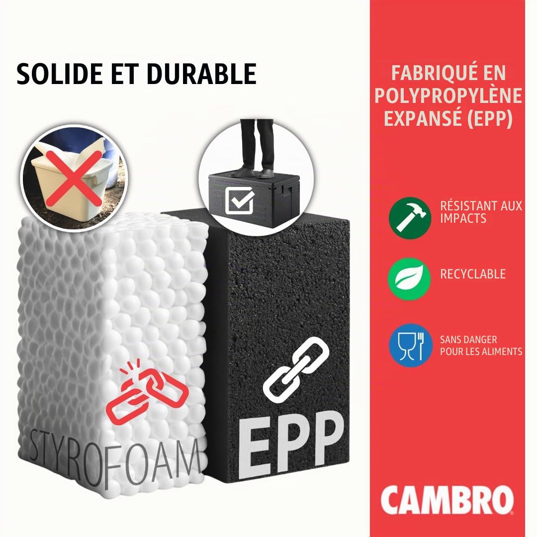 Cambro EPP400110 Caméra GoBox avec chargement frontal 1/1 GN Pan 86 L 6 mm x 65 mm Noir