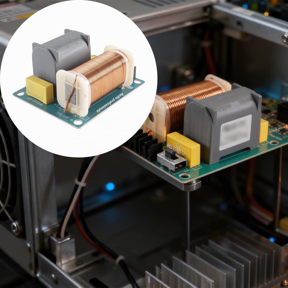 Filtro Crossover Subwoofer 1200W 410Hz – Divisore Di Frequenza Per HiFi E Auto, Condensatore 60µF, Modifica Il Suono Dei Bassi - 3