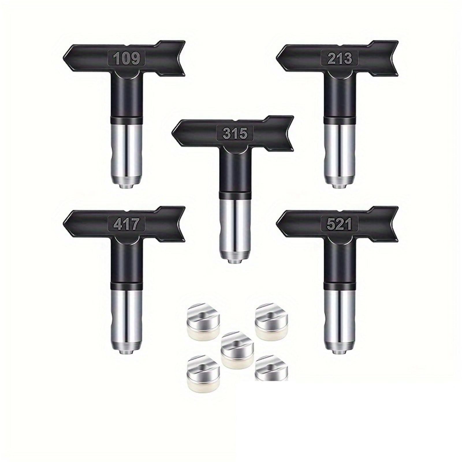 5pcs Reversible Spray Tip, Airless Spray Nozzles, for Airless Paint Spray Guns and Airless Sprayer Spraying Machine (109,213,315
