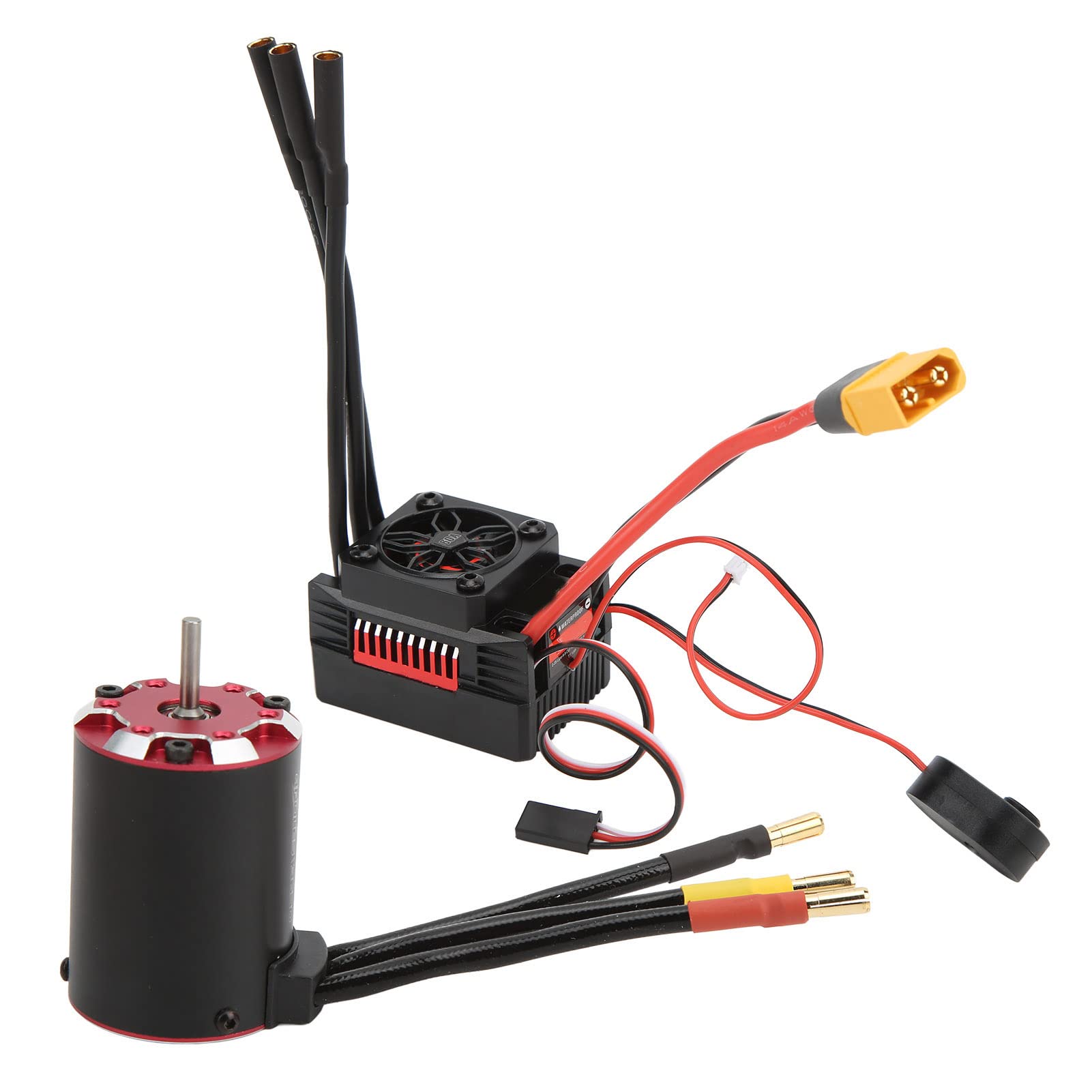 3650-5600 KV bezszczotkowy silnik naddźwiękowy 60 A ESC zestaw z czujnikiem temperatury do samochodu 1/10 RC