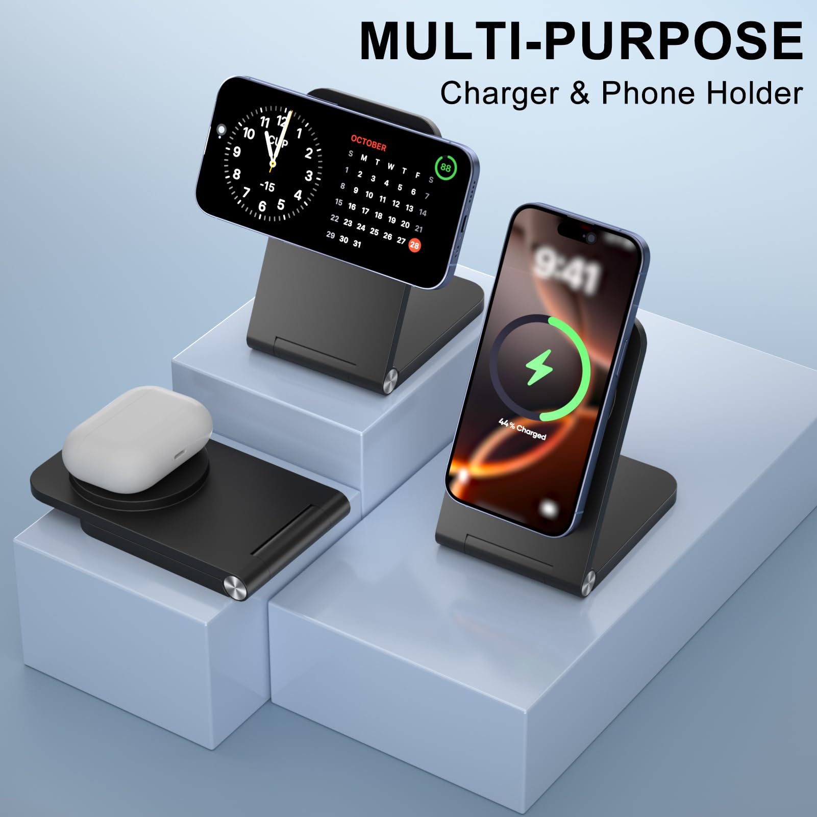 Nuova Stazione Di Ricarica Wireless 3 In 1 Da 15 W Caricabatterie Qi Veloce IPhone 14/13/12/11, Apple Watch, AirPods Pro Dock Di Ricarica Compatibile Telefoni Cellulari Da 38,15 € | DHgate