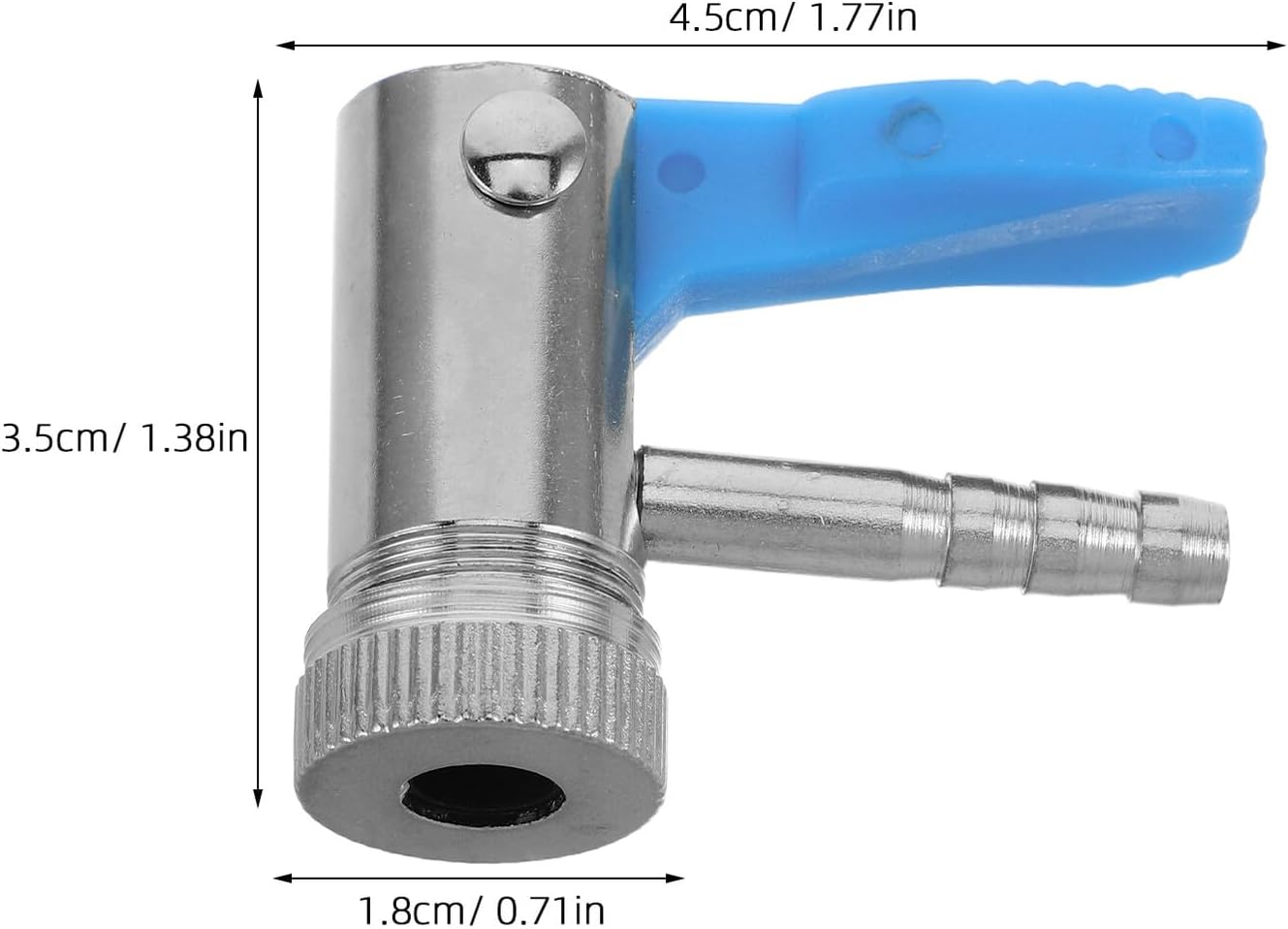 4pcs Locking Tire Air Chuck Clamp Set 6mm Tail Inflation Adapter Compatible with Car and Bicycle Tire Pumps for Quick Air Compressor Connection