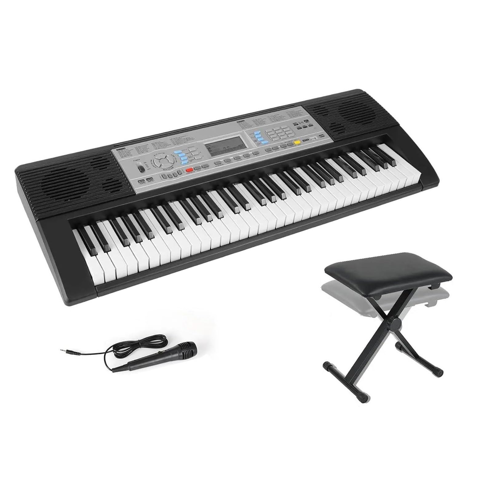 Elektroniczny Instrument Fortepianowy Zestaw Pianina Elektronicznego Z 61 Klawiszami Mikrofonem I Wbudowanymi Dwoma Głośnikami