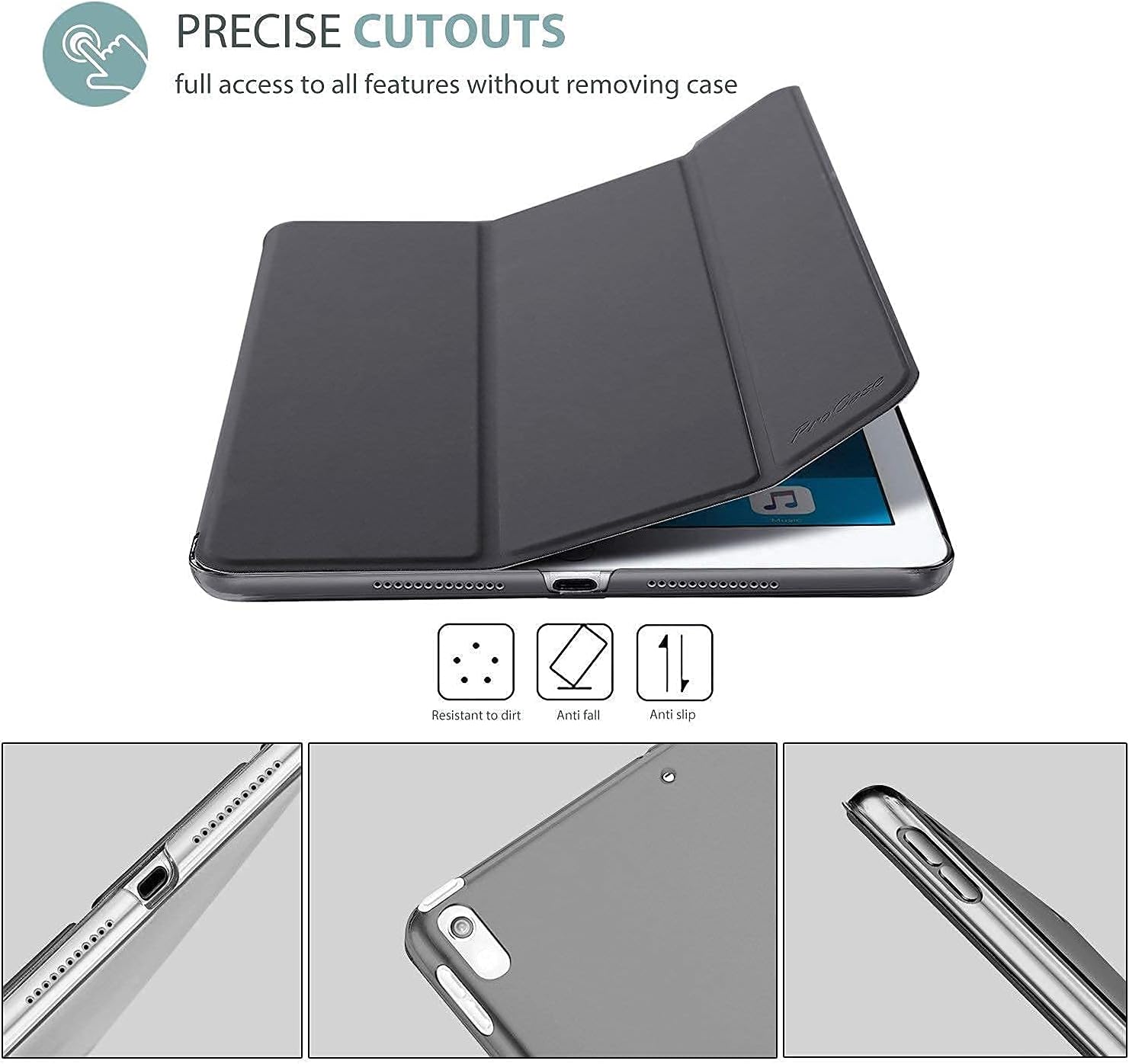 ProCase iPad 10.5 Case 2019 and 2017 iPad 3rd Generation Slim Lightweight Stand Hard Case Bundle with Pencil Holder Sticker for Apple Pencil 1st and 2nd Gen