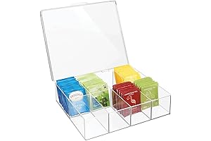 mDesign Acrylic Tea Organizer for Convenient Tea Storage