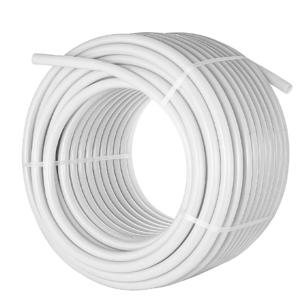 Photo 1 of Oxygen Barrier PEX Tubing - 1/2" x 1000 Ft Coil, PEX-A Pipe for Hydronic Radiant Floor Heating, Flexible Water Tubing, White