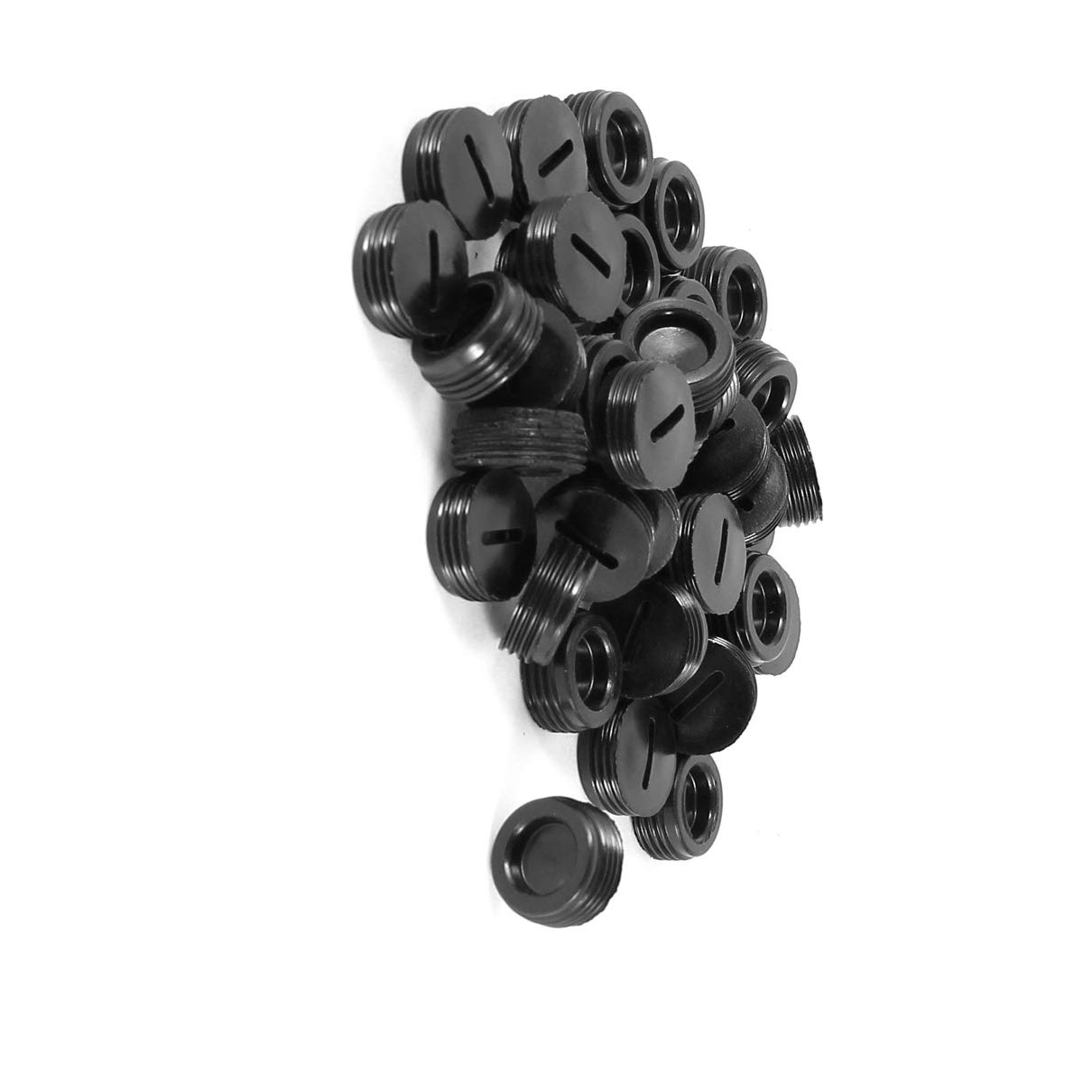 15 Tappi Filettati In Plastica Nero Per Portaspazzole Carbonio Motori - Diametro 13mm - Foto 4
