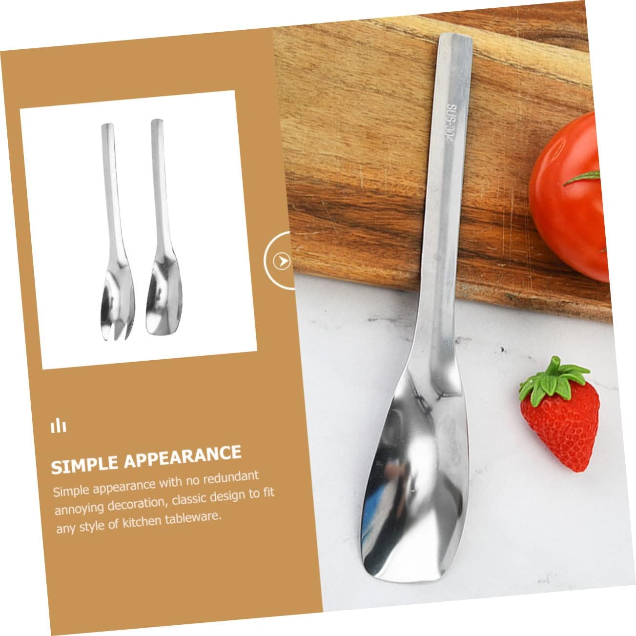 Stainless Steel Salad Servers, Long Handle Buffet Slotted Spoon