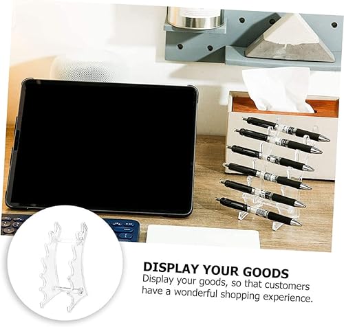 Miniatura 2 de FOMIYES Soporte de exhibición para bolígrafos, 1 soporte para bolígrafo de arco, estante de plástico, soporte de mesa, soportes de exhibición +