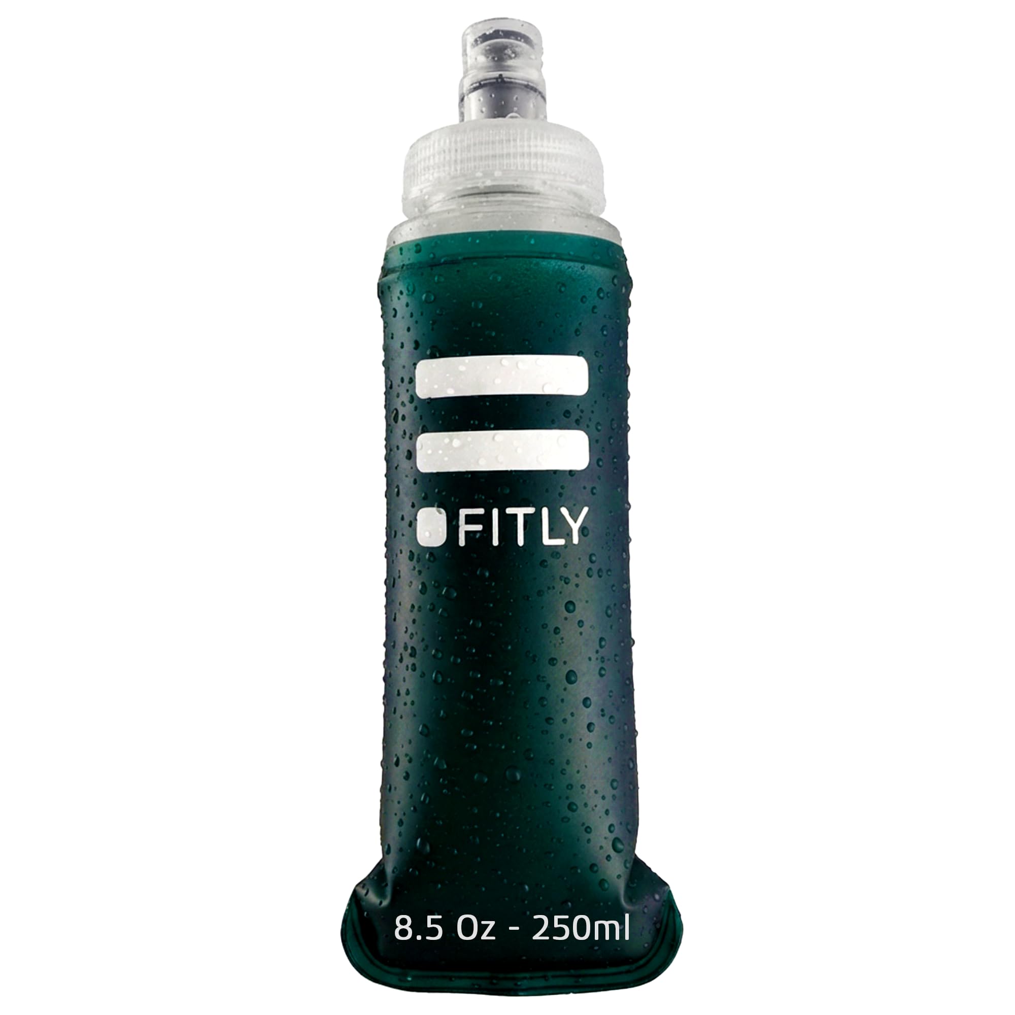 FITLY Soft Flask - Shrink As You Drink Soft Water Bottle for Hydration Pack - Folding Water Bottle Ideal for Running, Hiking, Cycling, Climbing &