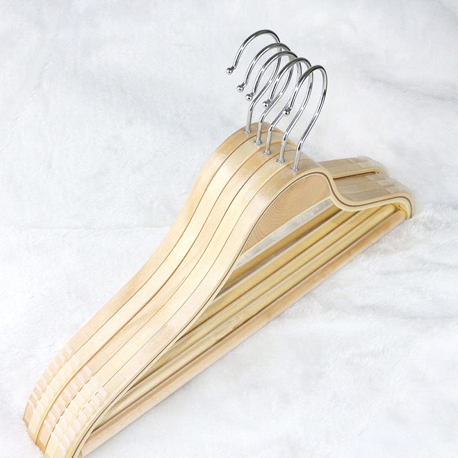Gruccia Appendiabiti Bambino di Legno, Appendini Bambini Antiscivolo Salvaspazio Gruccia, per Bambini, per Camicie, Gonne, Pantaloni di Bambini, Bianco