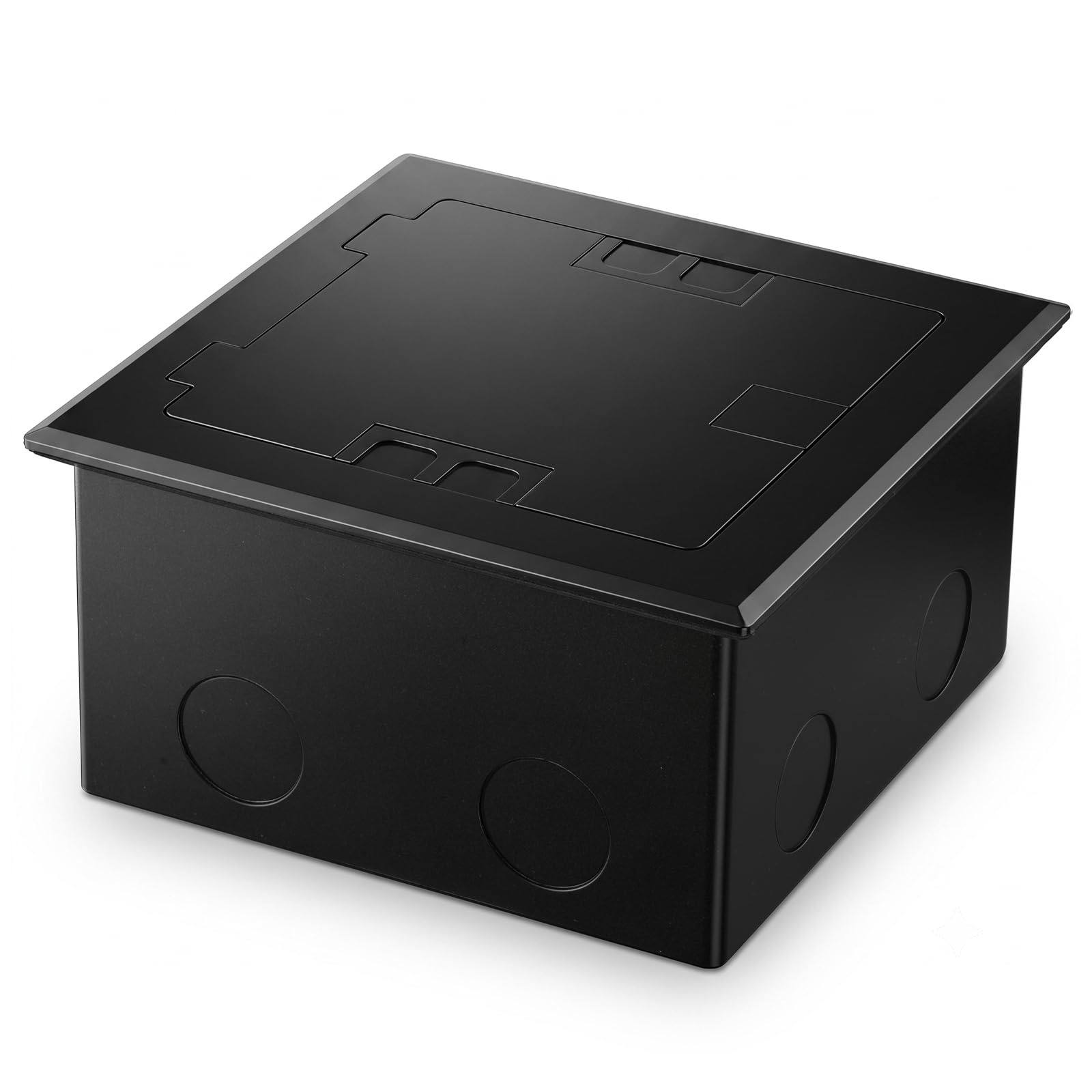Prise Etanche Encastrable Acier Inoxydable - Prise de Sol Enfouie avec 2 AC + 1 USB A + 1 RJ45 - Prise Sol Encastrée pour la maison, le bureau/marbre, noir