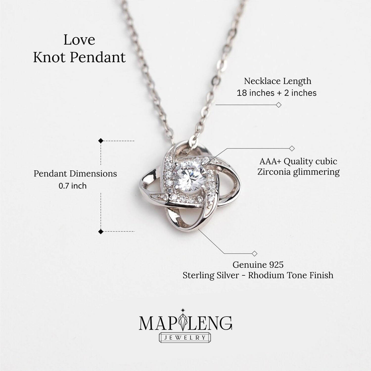 To My Wife Necklace Gift – Love Knot Jewelry for Wife from Husband – Romantic Anniversary, Birthday, Valentine, Christmas – Meaningful Forever Love Gift with Message Card - Image 6