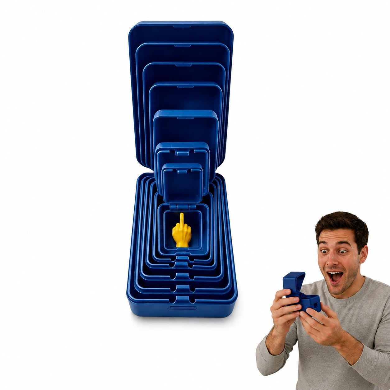 HiGropcore Nesting Middle Finger Surprise Gift Box,Middle Finger in a Box
