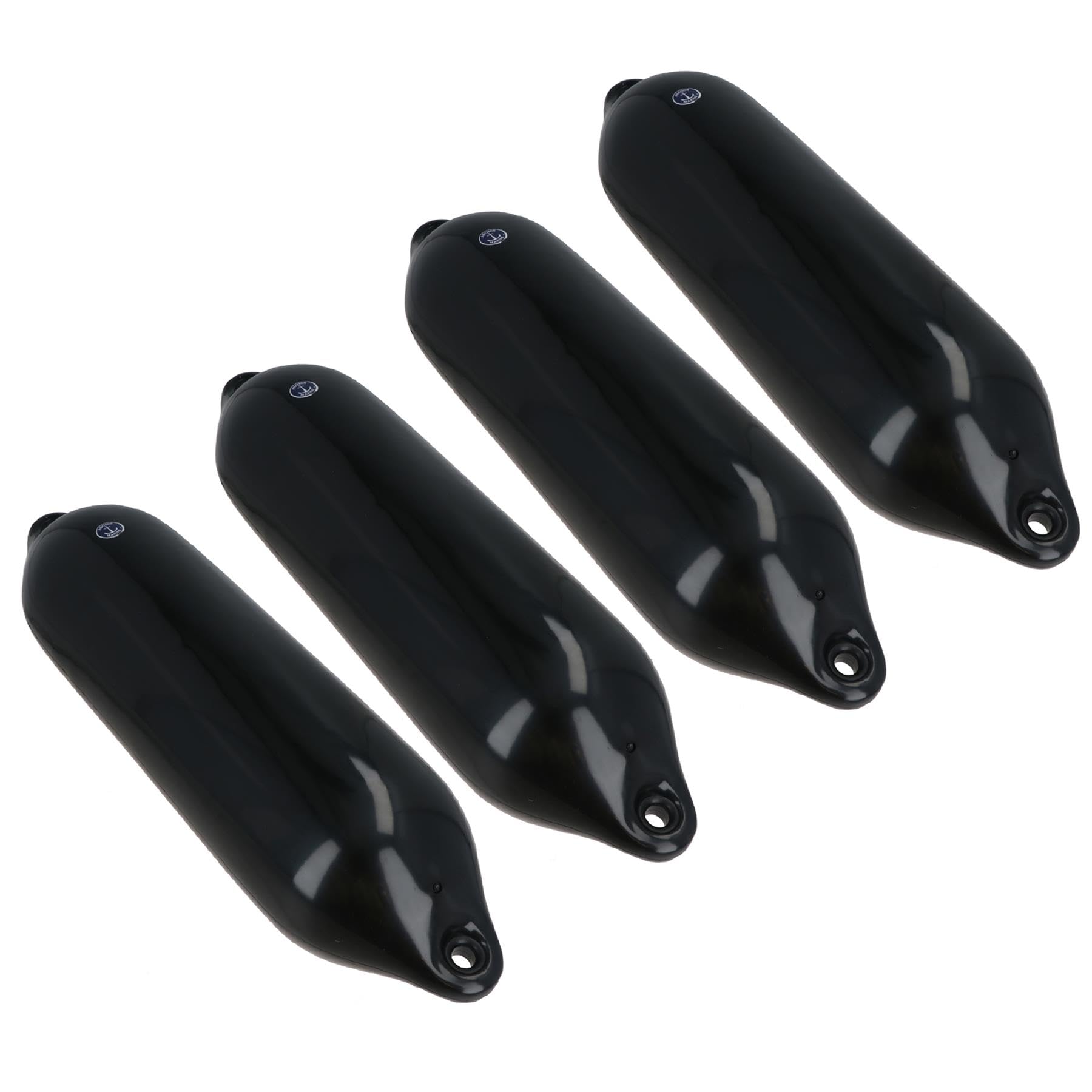 Boat Fender Black Anchor Marine 4pk 20cm x 80cm Yacht Bumper Mooring Buoy