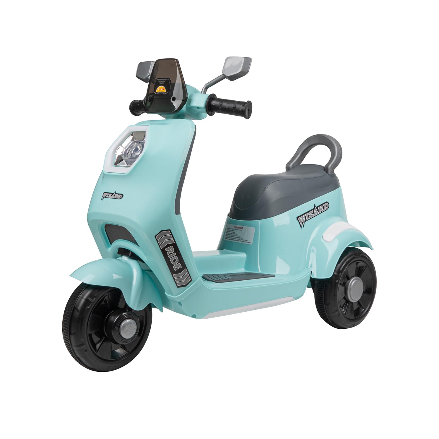 Toyzone Wizard Electric Scooty | Rechargeable Scooty 6V | Powered by 6.5 ah Battery | Music Player with Bluetoooth & USB | 6 Month Warranty on Battery | Make in India | for Kids 2+ Years (Blue) 4