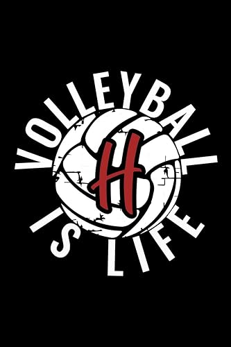H Monogram Initial Volleyball Journal: Personalized Volleyball Gift, 6x9 lined blank notebook, 150 pages, journal to write in for journaling, notes, or inspirational quotes, paperback composition book