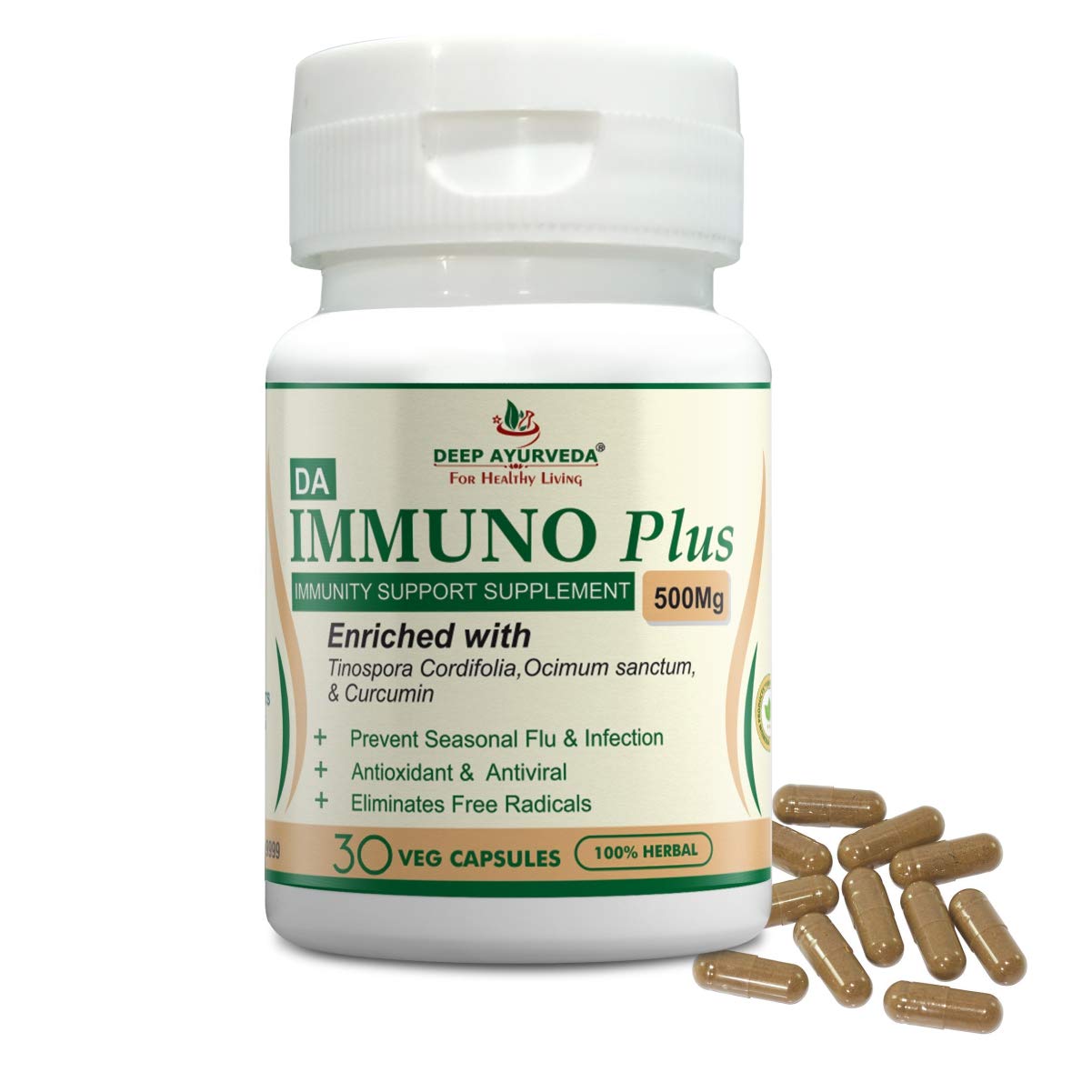 DEEP AYURVEDA | DA-IMMUNO+ | IMMUNITY BOOSTER | 30 EXTRACT BASED VEG. CAPSULE | PACK OF 1