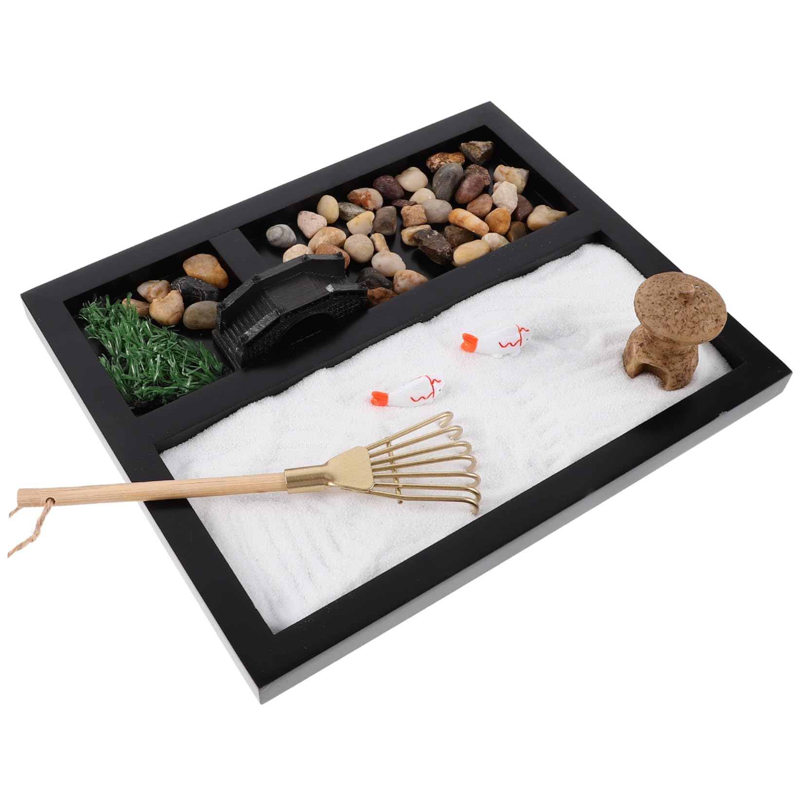Toddmomy Tabletop Sandbox Decor Simulation Ocean Scene Zen Garden Landscape Set