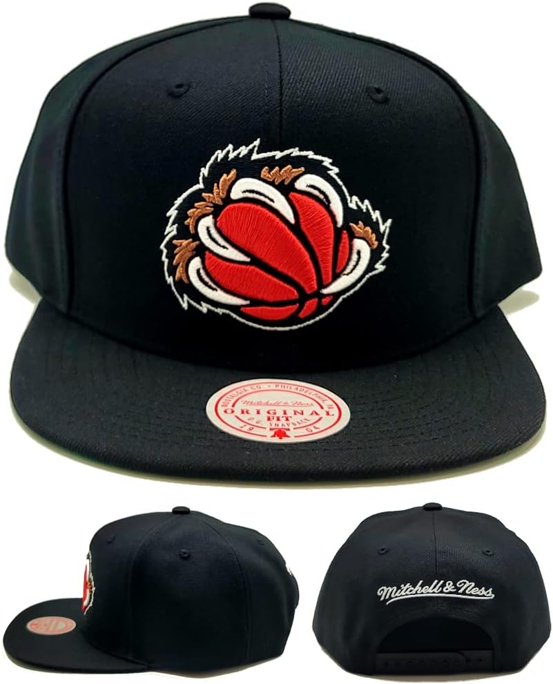 Mitchell & Ness Memphis Grizzlies New Retro Claw Black Red Era Snapback Hat Cap