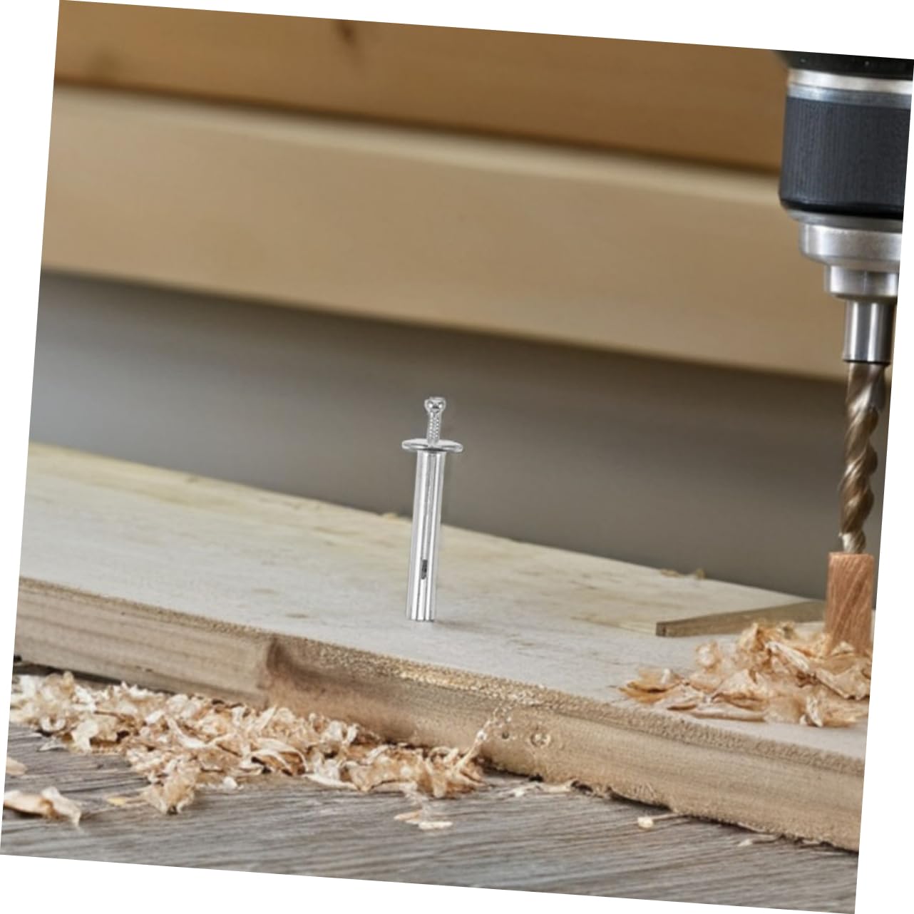 STOBAZA 100pcs Expansion Fastener Nails Heavy Duty Drive in Anchors for Concrete Walls Efficient Anchors for Masonry and Wall Screws User Friendly Installation