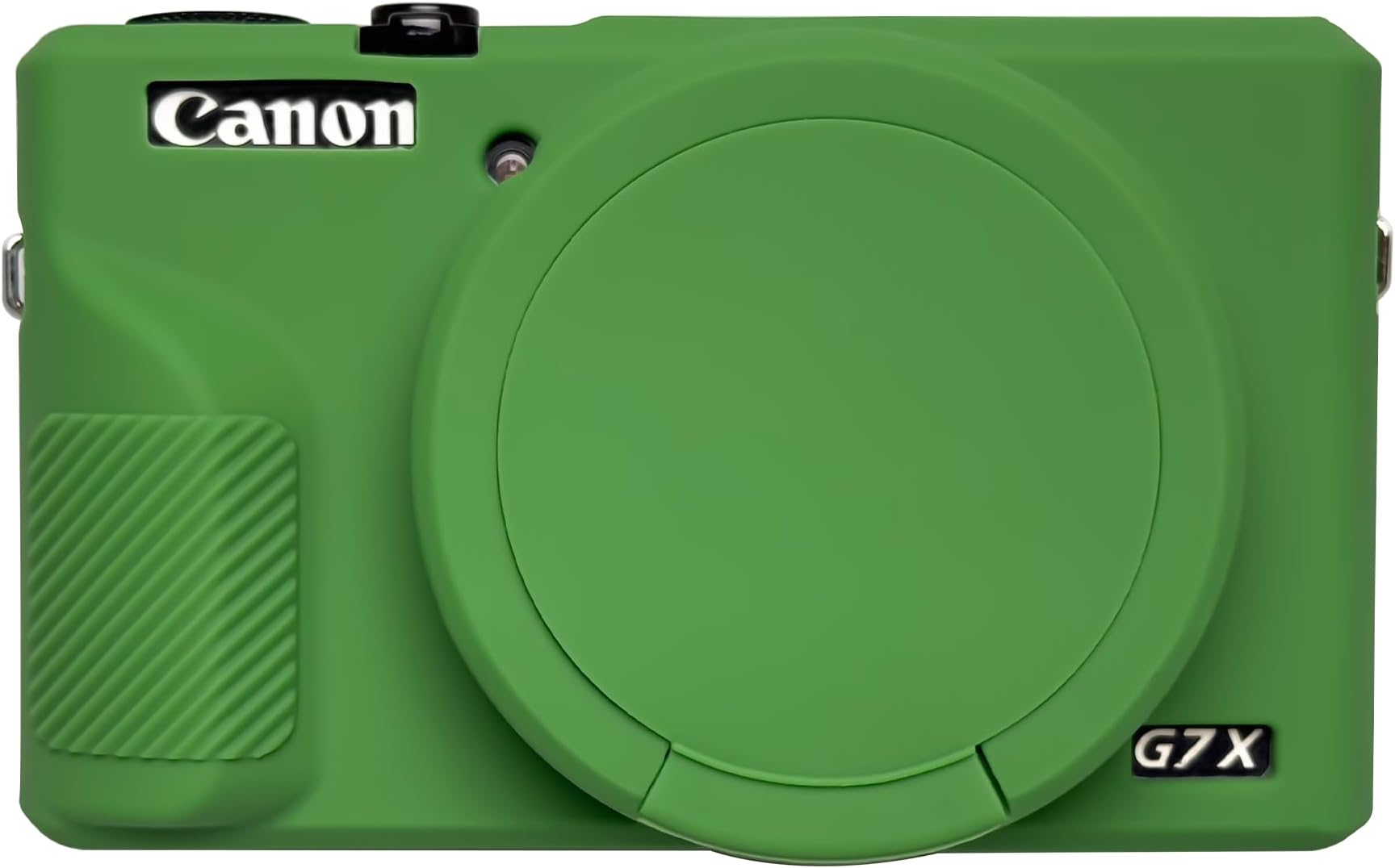 Camera Case for Canon G7X Mark III, Anti-Slip Silicone Protective Cover with Removable Lens Cap, Detachable Soft Camera Cover for Powershot G7X Mark III (Green)