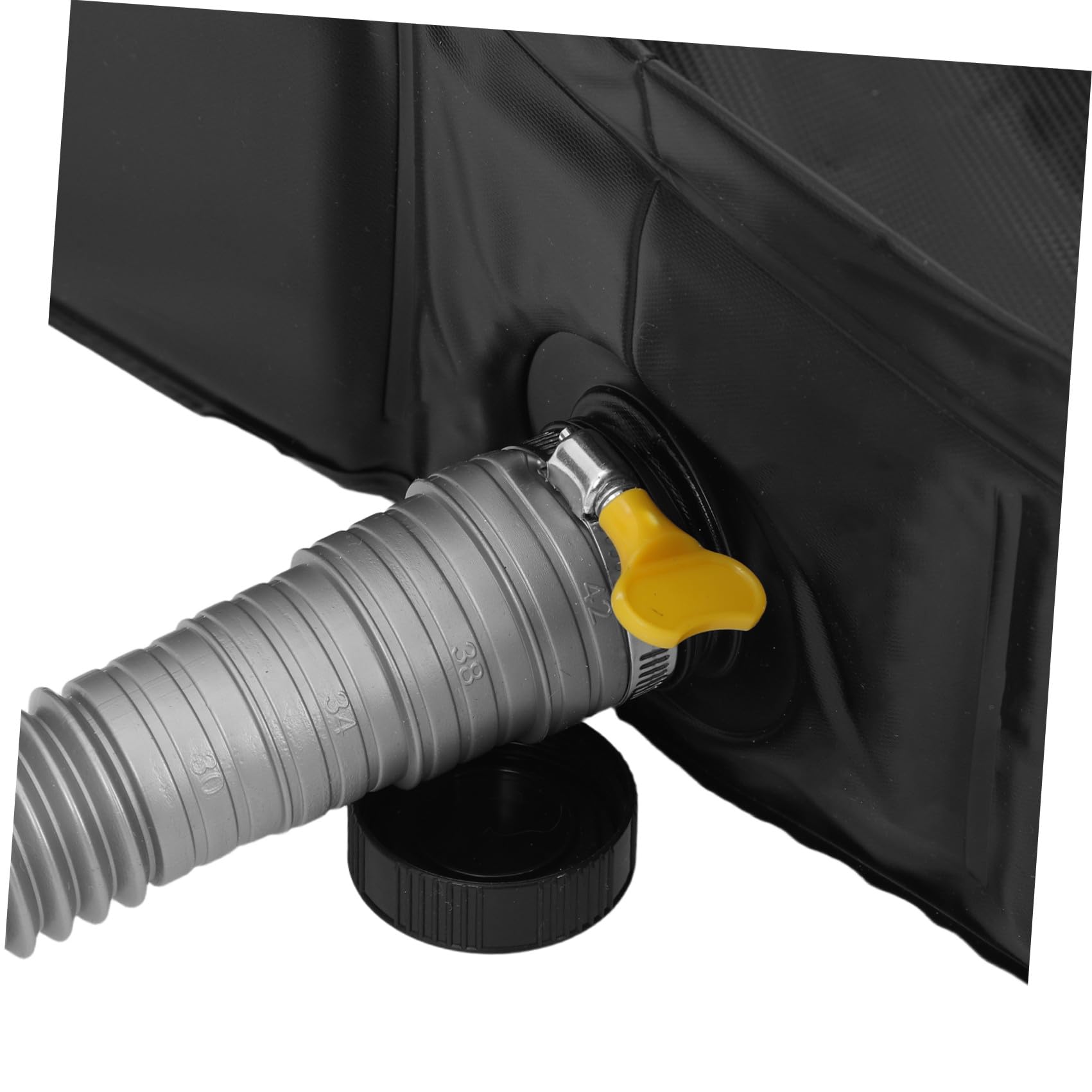 DOITOOL Plato de Ducha Plegable Cuadrado 104cm X 104cm Negro | Pvc y Pp, Desagüe Desmontable Incluido, para Suelos de Cabina y Uso en Rv