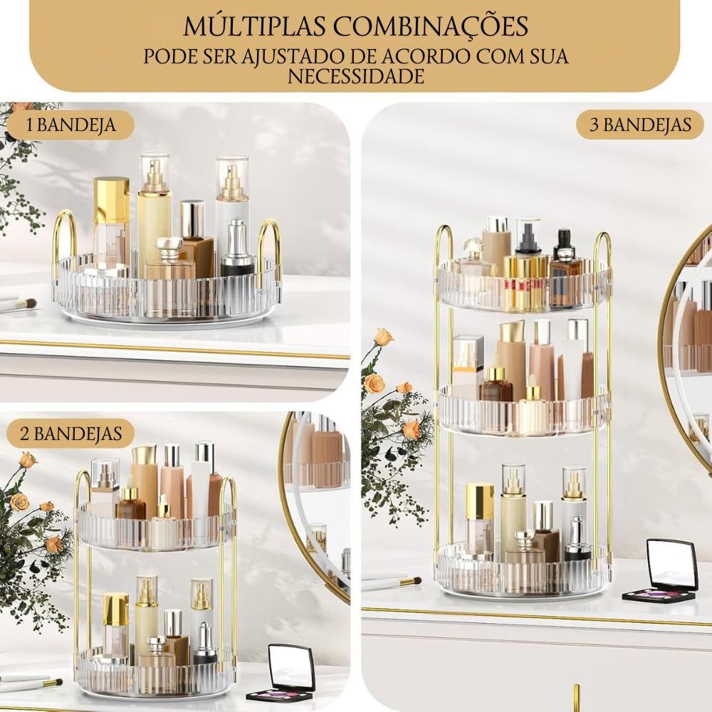 Organizador de Cosméticos Giratório Alta Capacidade de Armazenamento – Ideal para Maquiagem, Acessórios, Perfumes – Prático, Espaçoso e Sofisticado (Prata/Transparente – 3… em promoção! Veja a oferta e mais achadinhos de Acessórios 6 Hoje é o melhor dia para comprar Organizador de Cosméticos Giratório Alta Capacidade de Armazenamento – Ideal para Maquiagem, Acessórios, Perfumes – Prático, Espaçoso e Sofisticado (Prata/Transparente – 3… com aquele preço maroto! Promoção! Aproveite a oferta! 6