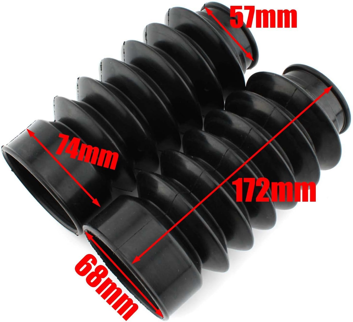 Black Moto Fork Boots Gaiters Cover for Harley X48 2016-2022 Dyna Street Bob 18+