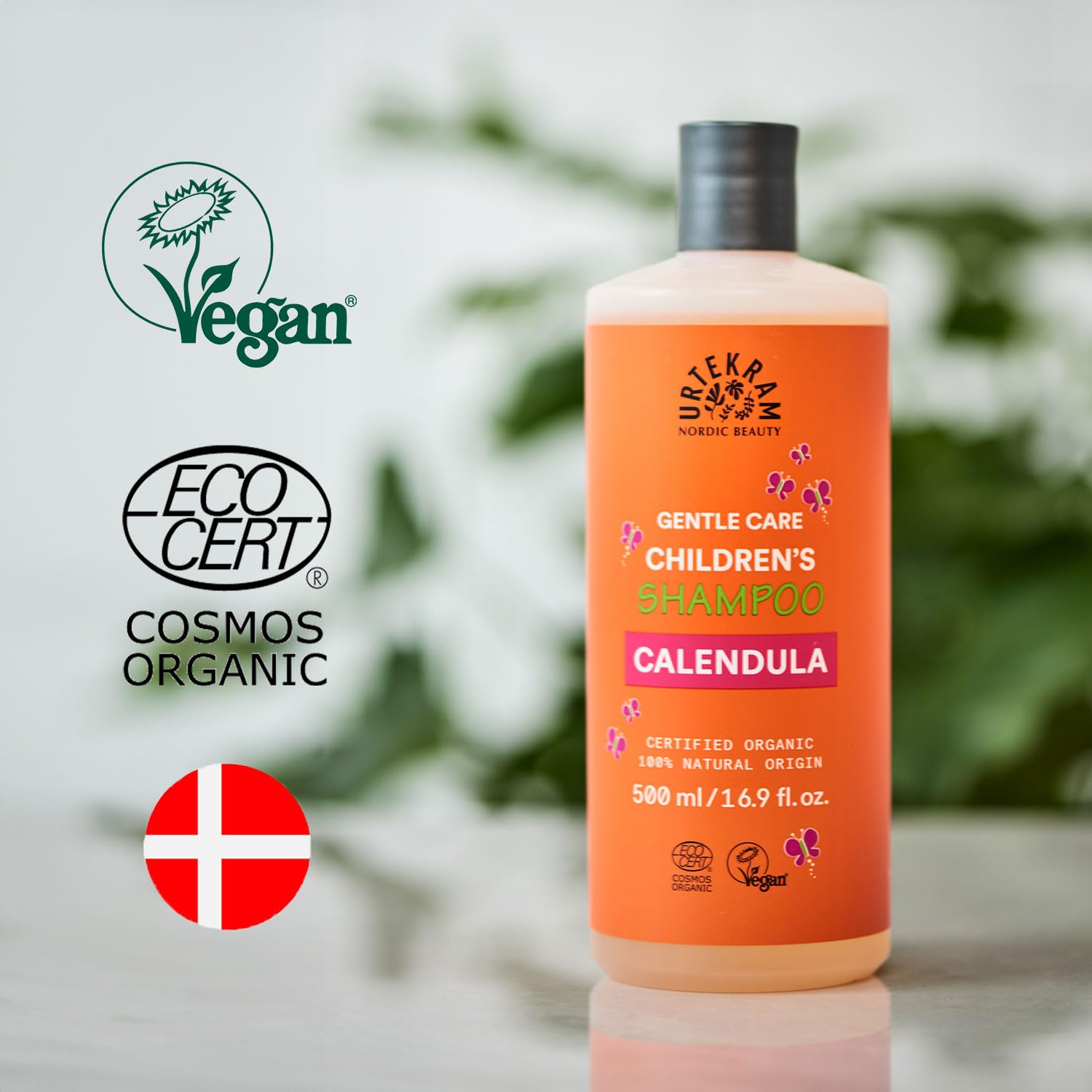 Urtekram Shampooing Enfant Bio à la Calendula – 500 ml – Soin Doux pour Cheveux Délicats – Formule Naturelle et Vegan – Sans Parabènes ni Silicones – Nettoyage Quotidien Tout en Douceur