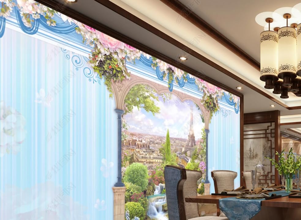 Papier peint intissé fleurs d'arche panoramique 400x280 cm pour salon