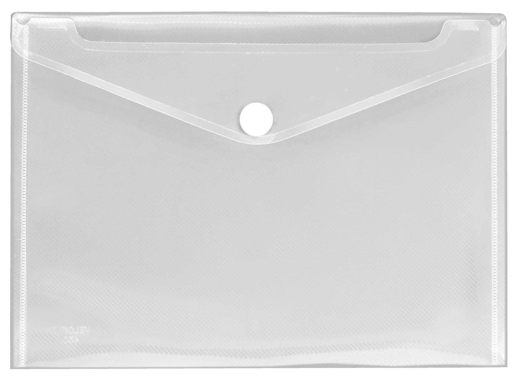 VELOFLEX A453010 Document Wallet Crystal, Pack of 10, DIN A4, Document Wallet with Velcro Fastening, Polypropylene, Transparent - Image 2