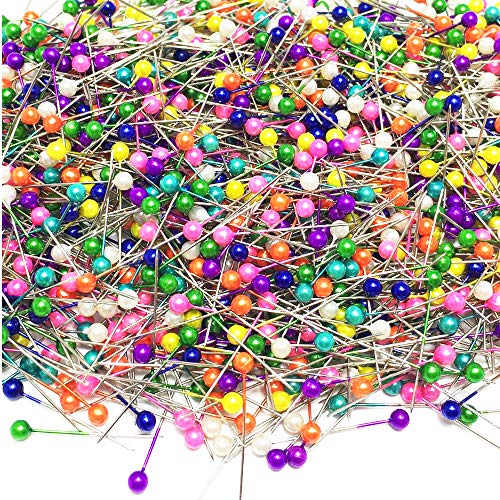 Kbraveo 1500 PCS Sewing Pins 38 mm Pearl Head Pins