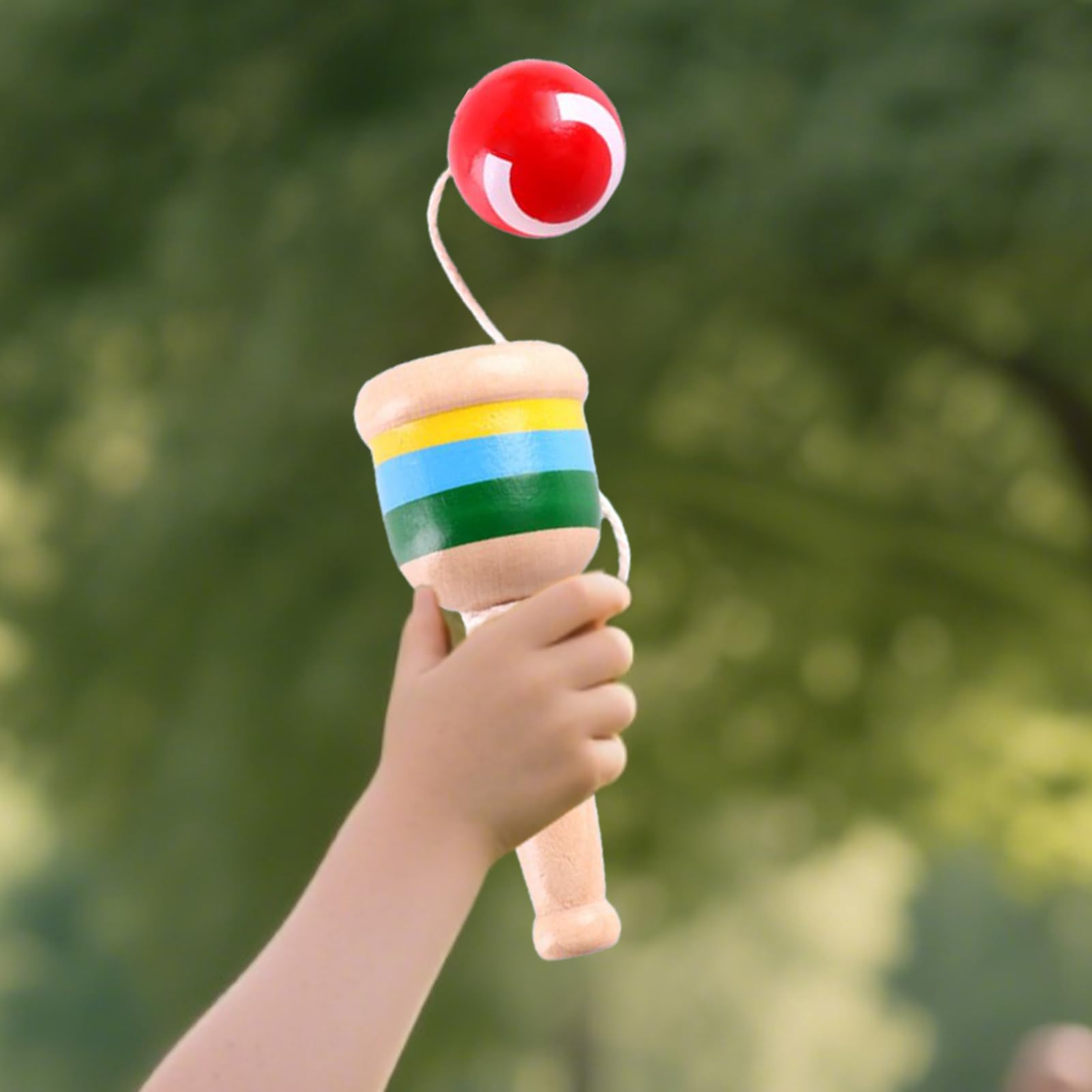 Generico Lancement et capture de balle en bois – Jeu de lancement classique, station de sport éducative pour jeux de pique-nique, étui pour accessoires professionnel fiable de papeterie