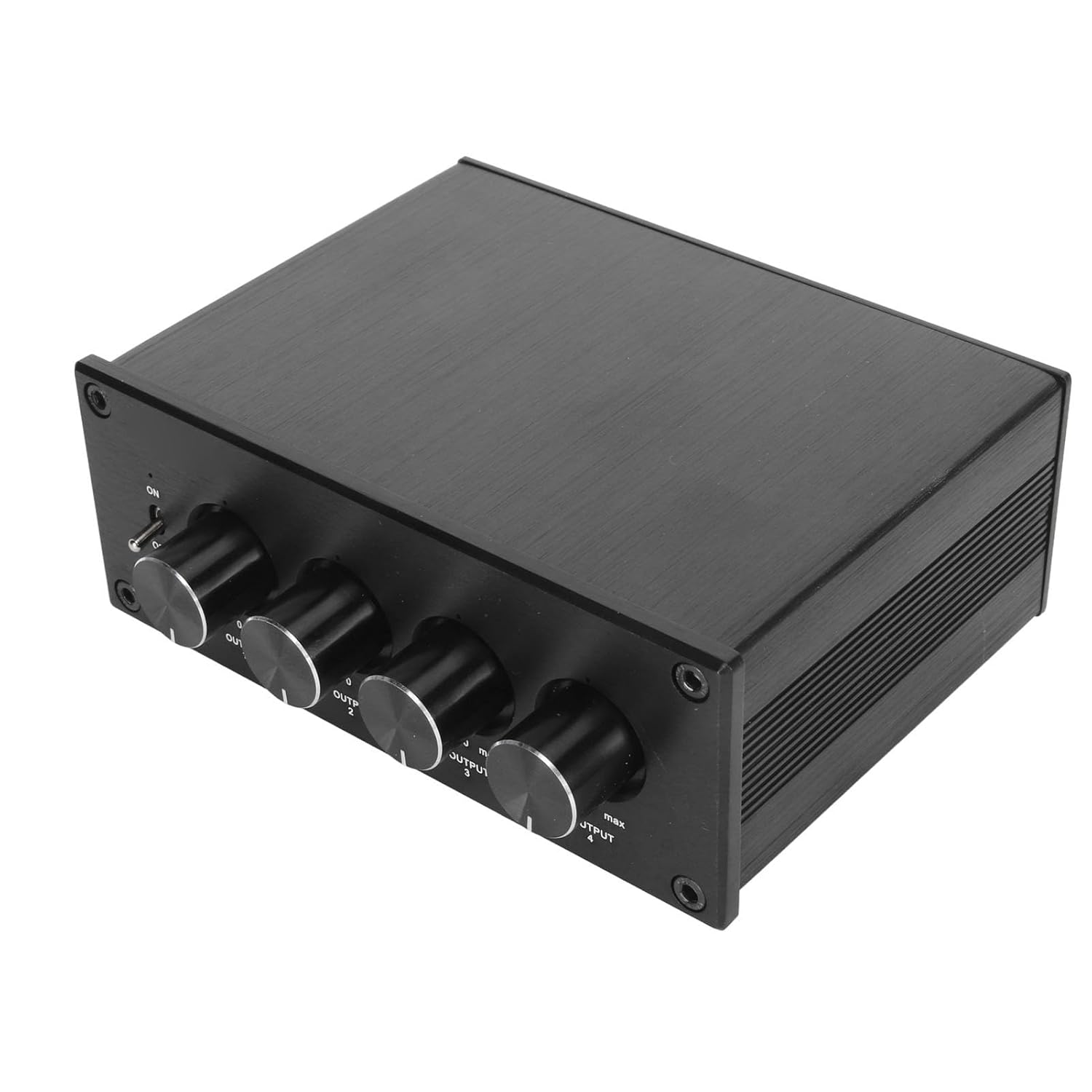 Stereo Splitter Box, 100‑240V Sound Signal Splitter 1 in 4 Out Stable