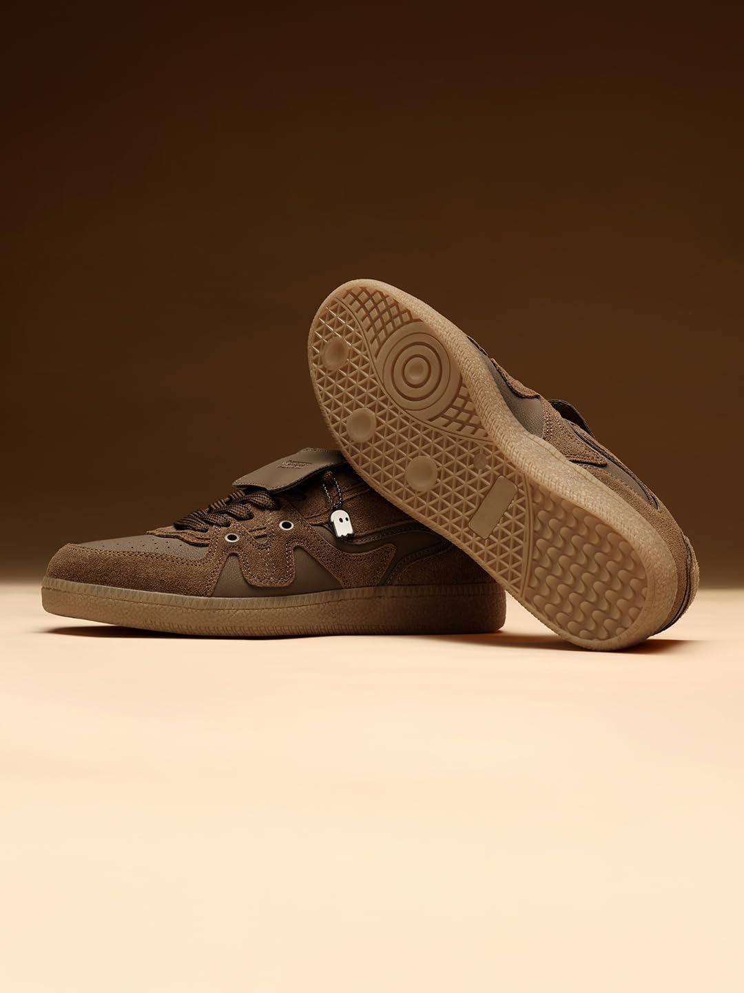 The Souled Store Urban Blaze Legacy: Belgian Chocolate Men Low Top Sneakers – Premium Suede & PU Leather Casual Shoes | Lightweight Streetwear Sneakers for Men image 3